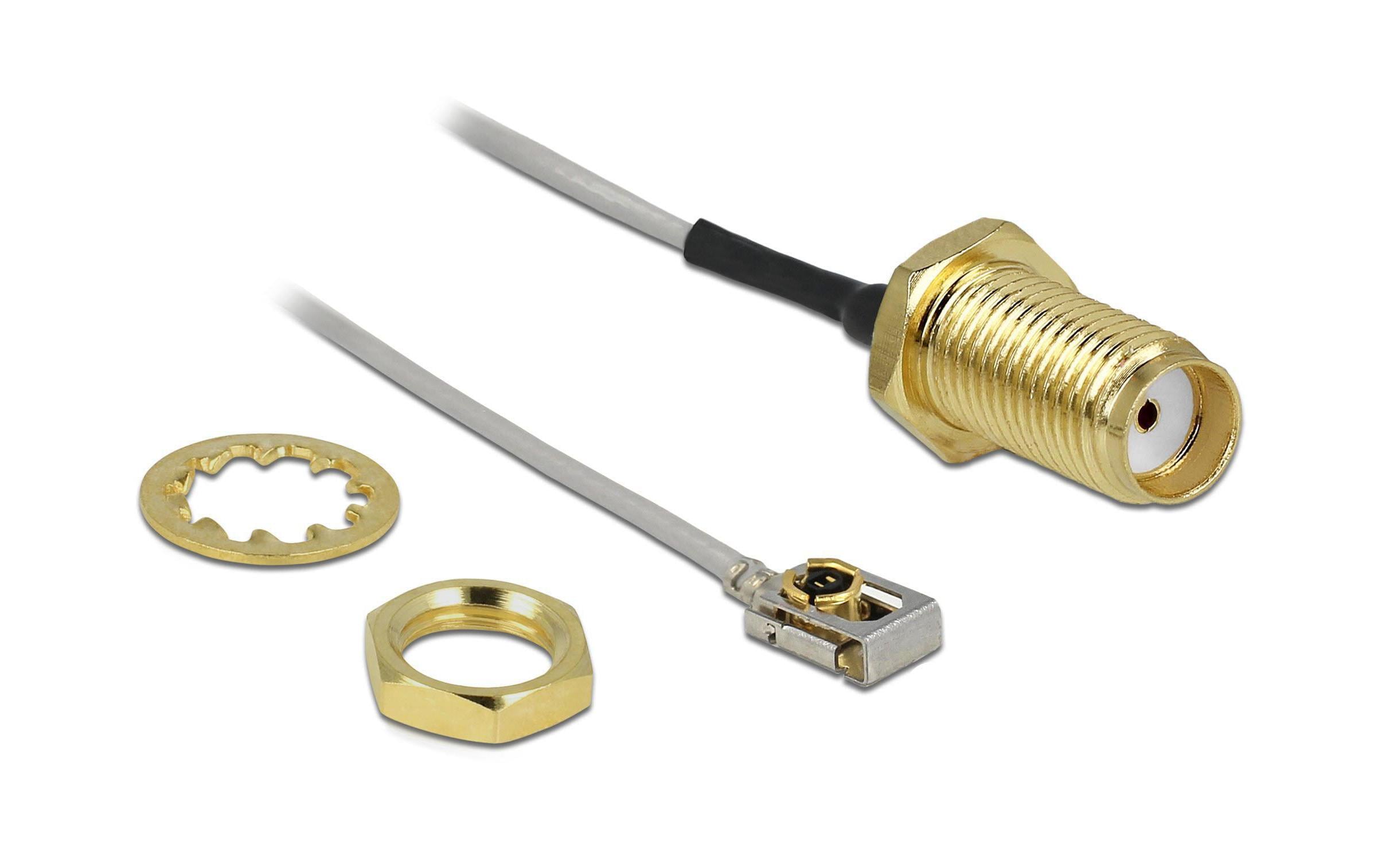 Delock Antennenkabel SMA zu MHF, zum Einbau, 35cm