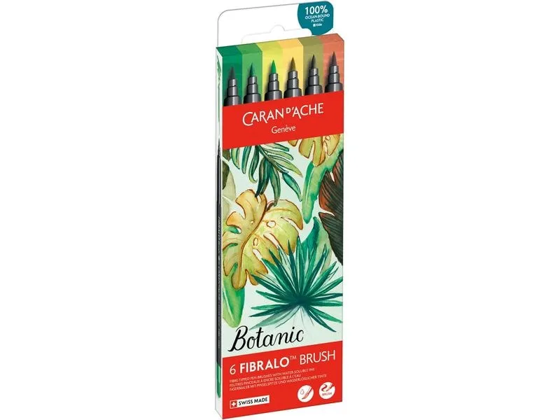 Caran d'Ache Filzstift Set Fibralo Brush Botani 6-teilig Caran d'Ache Filzstift Set Fibralo Brush Botani 6-teilig