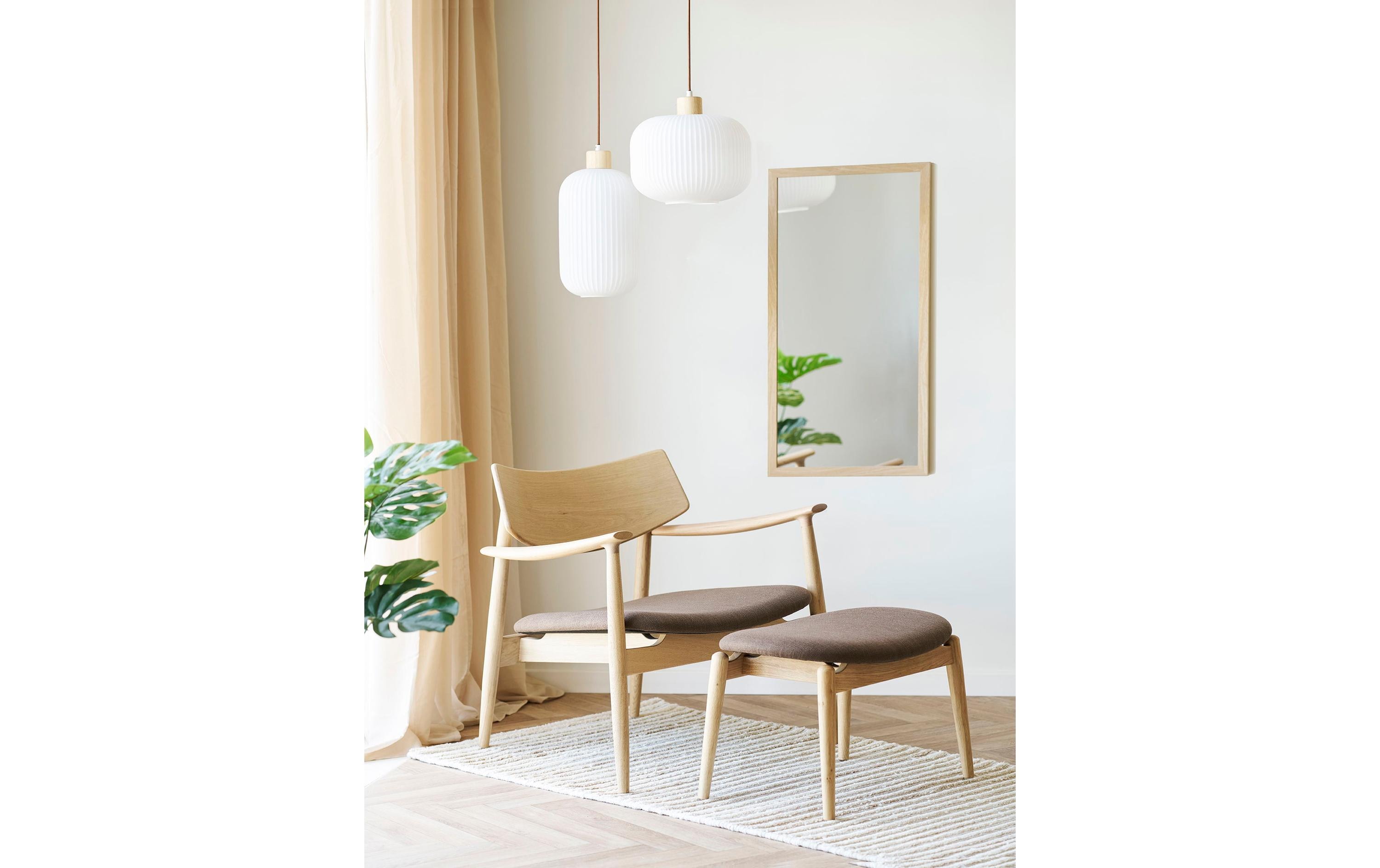 House Nordic Hocker Olvera Footrest 43 x 53.5 x 38 cm, Natur-Braun