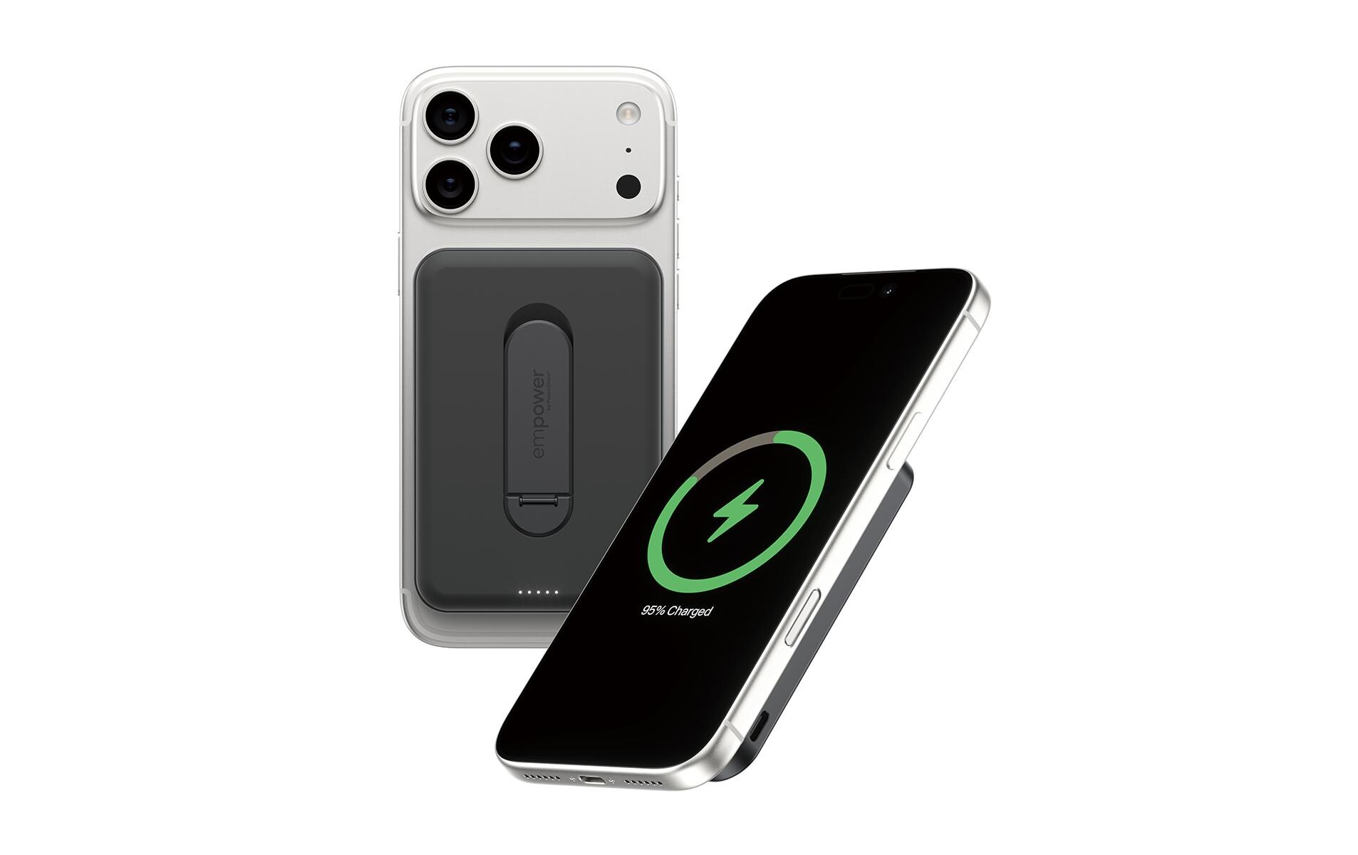 emPower by PanzerGlass Powerbank mit Spin Stand Weltall Schwarz 5000 mAh