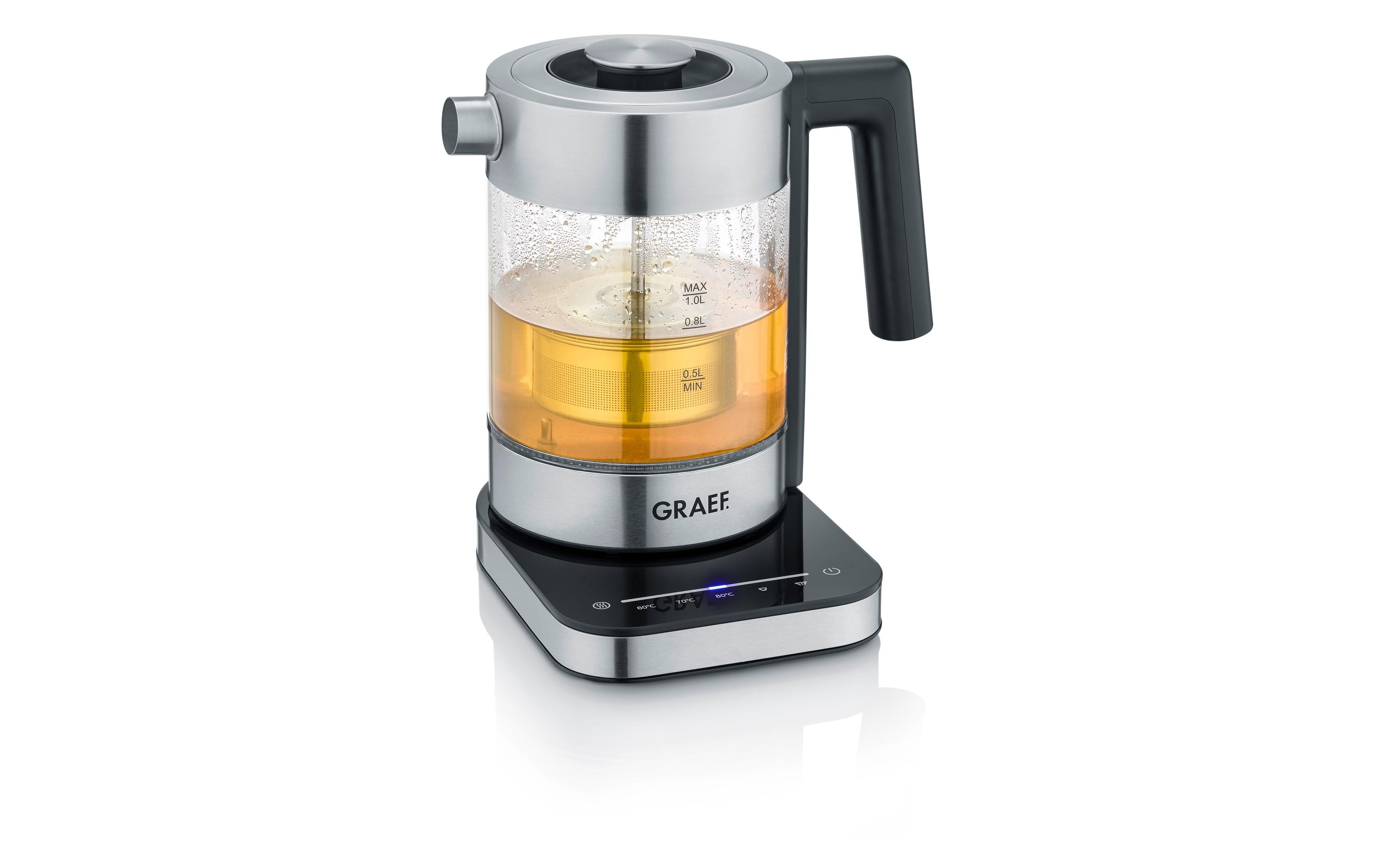 Graef Wasserkocher WK 350, 1 l, Edelstahl/Transparent