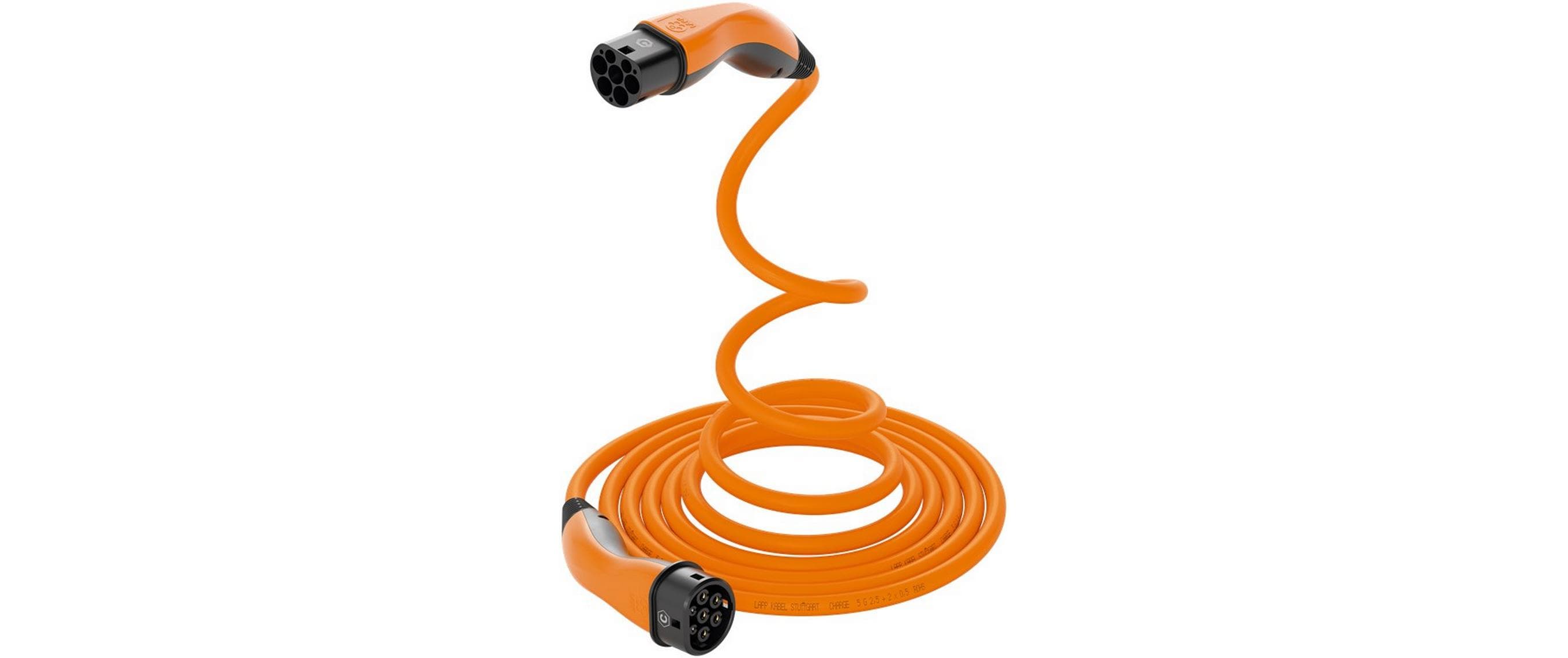 Lapp Ladekabel Helix für Elektroauto Typ 2, 22 kW, 5 m, Orange