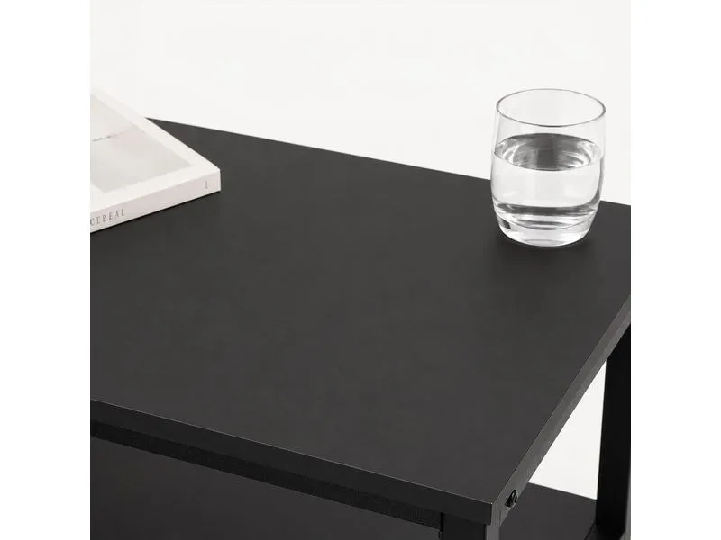 relaxdays Nachttisch 2er Set 38 x 61 cm, Schwarz relaxdays Nachttisch 2er Set 38 x 61 cm, Schwarz