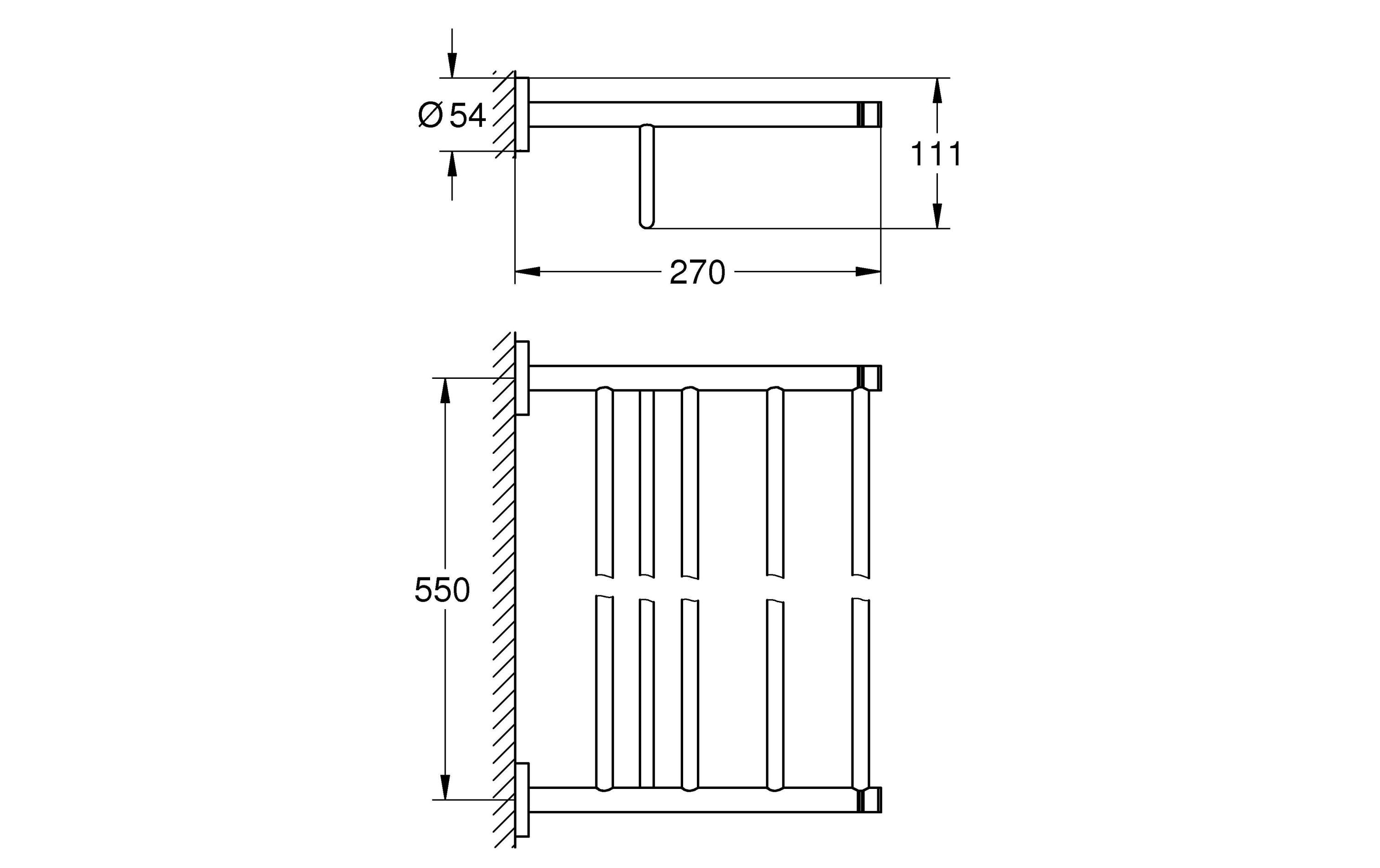 GROHE Handtuchhalter Essentials 55 cm, Chrom GROHE Handtuchhalter Essentials 55 cm, Chrom