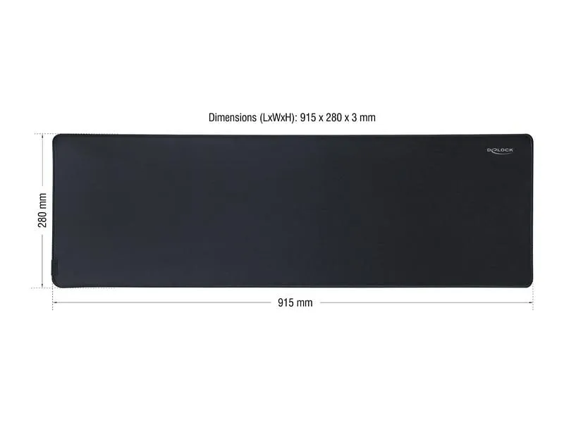 Delock Gaming-Mausmatte 12557 wasserabweisend, Schwarz