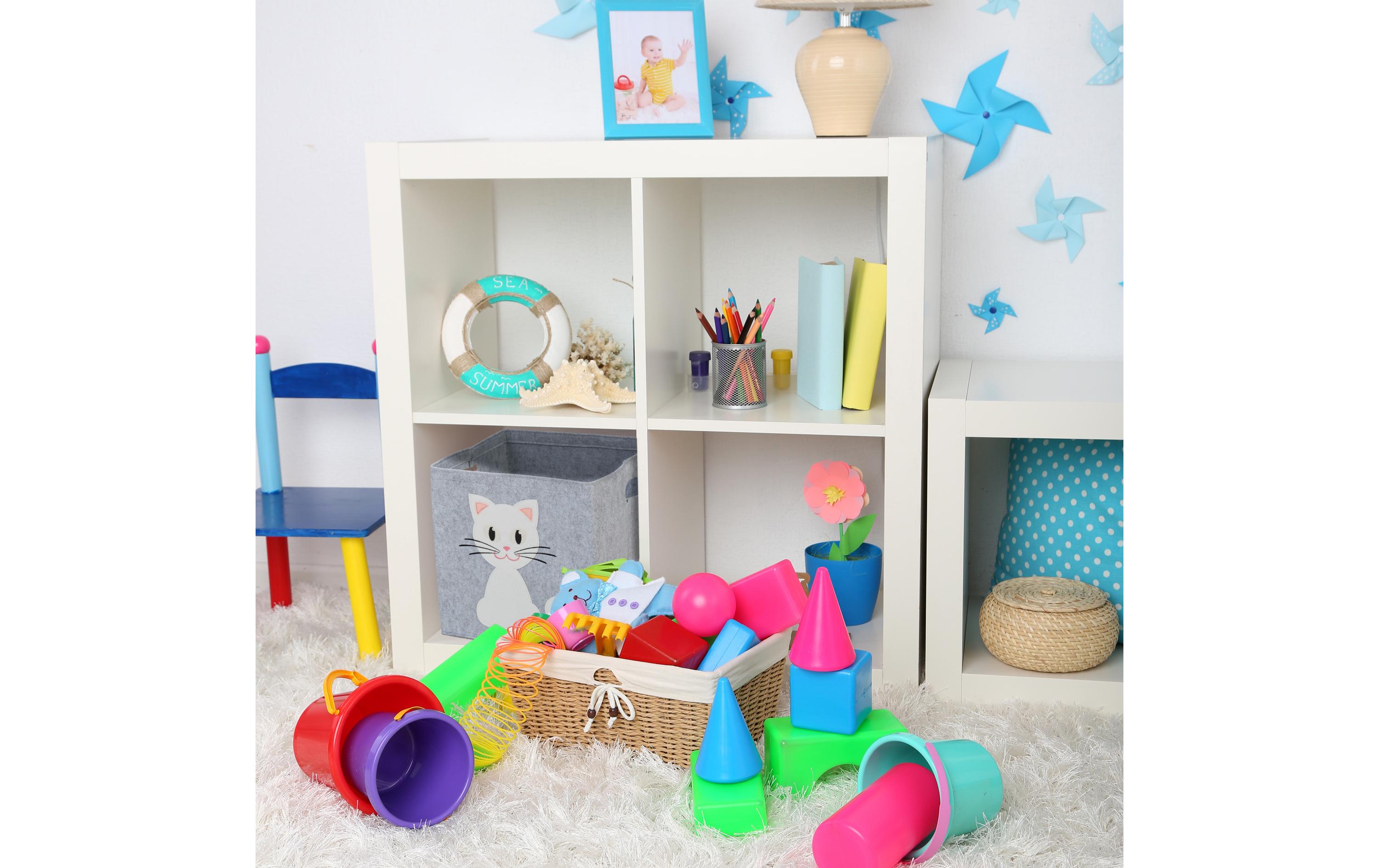 relaxdays Spielzeugkorb Katze