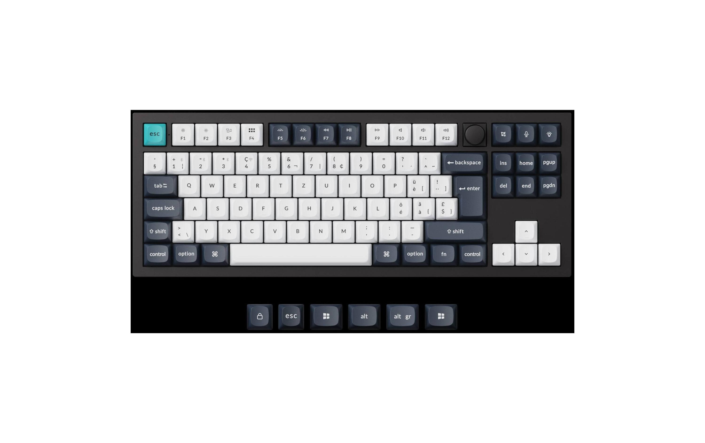Keychron Gaming-Tastatur Q3 Max Black QMK Red Switch Keychron Gaming-Tastatur Q3 Max Black QMK Red Switch