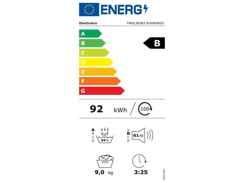 Electrolux Wäschetrockner TWGL5E5R2 Wechselbar/Rechts