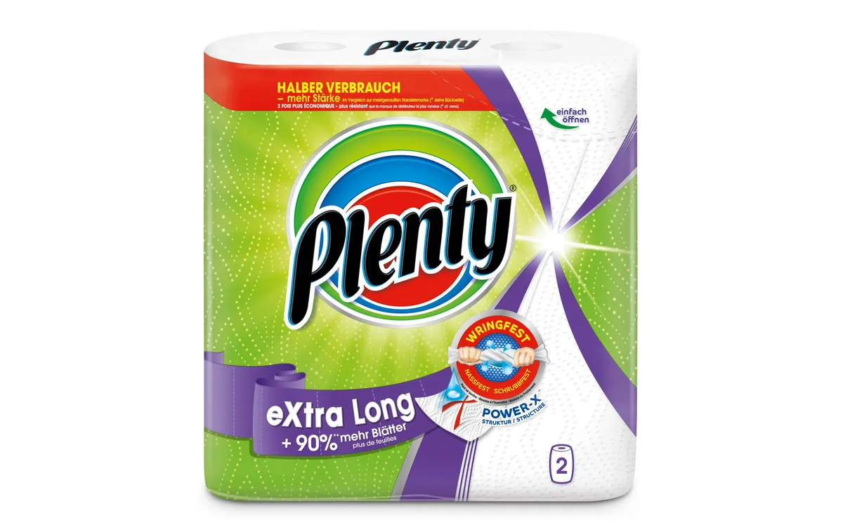 Plenty Haushaltspapier Extra Long 2 Rollen à 86 Blatt Plenty Haushaltspapier Extra Long 2 Rollen à 86 Blatt