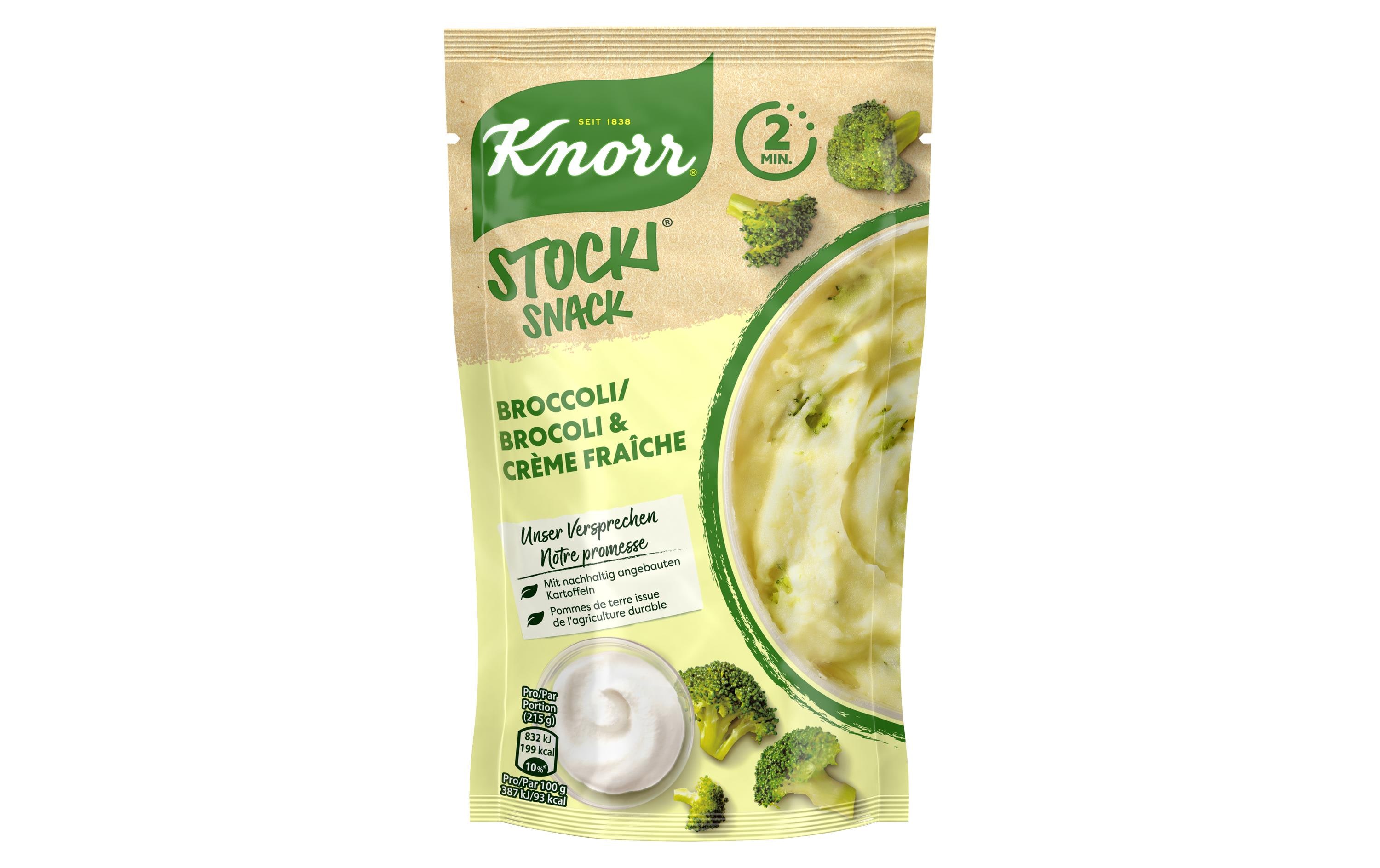 Knorr Stocki Snack mit Broccoli und Crème fraîche 45 g Knorr Stocki Snack mit Broccoli und Crème fraîche 45 g