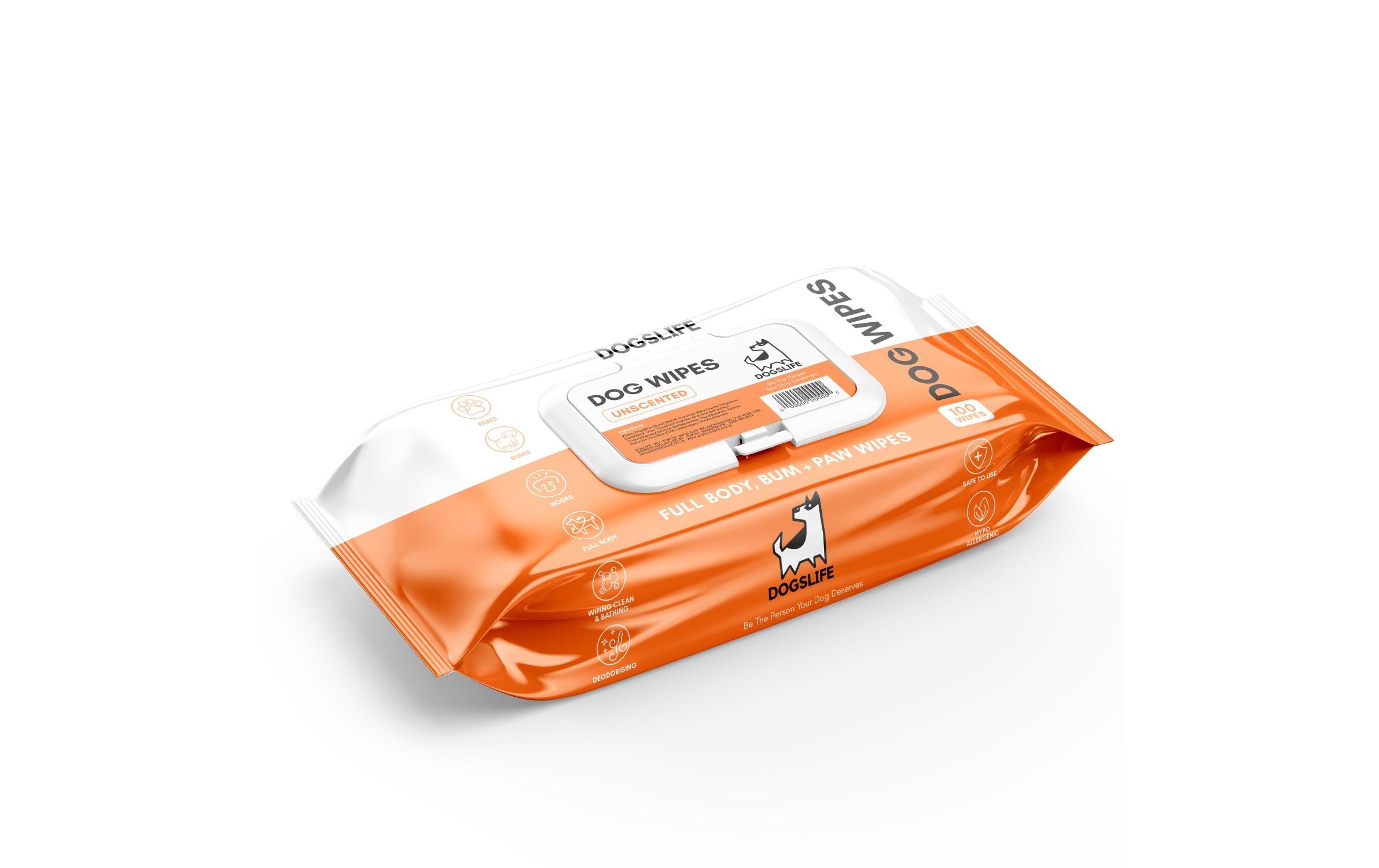 DogsLife Reinigungstücher unparfümiert 100 Stück