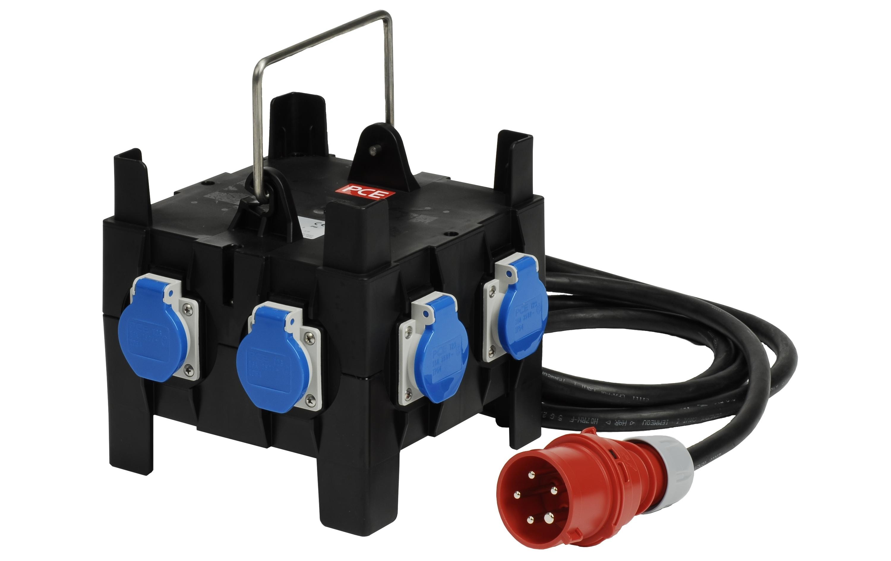 Spälti AG Baustromverteiler CEE16/5, 6x T23 mit 2 m Zuleitung Spälti AG Baustromverteiler CEE16/5, 6x T23 mit 2 m Zuleitung