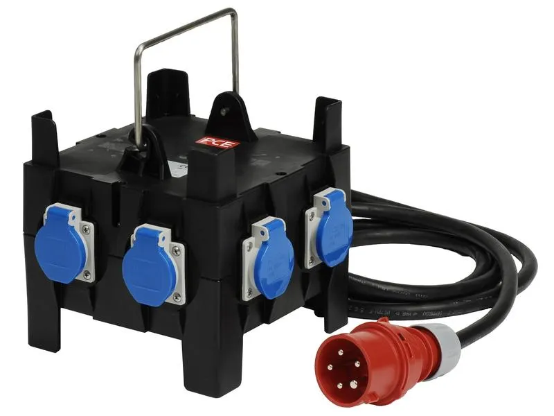 Spälti AG Baustromverteiler CEE16/5, 6x T23 mit 2 m Zuleitung Spälti AG Baustromverteiler CEE16/5, 6x T23 mit 2 m Zuleitung