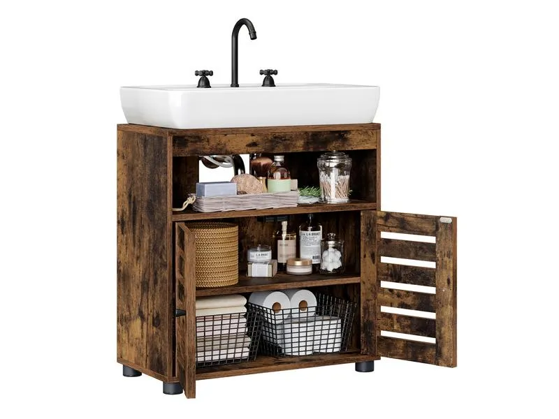 VASAGLE Waschbeckenunterschrank 60 x 63 cm, Braun