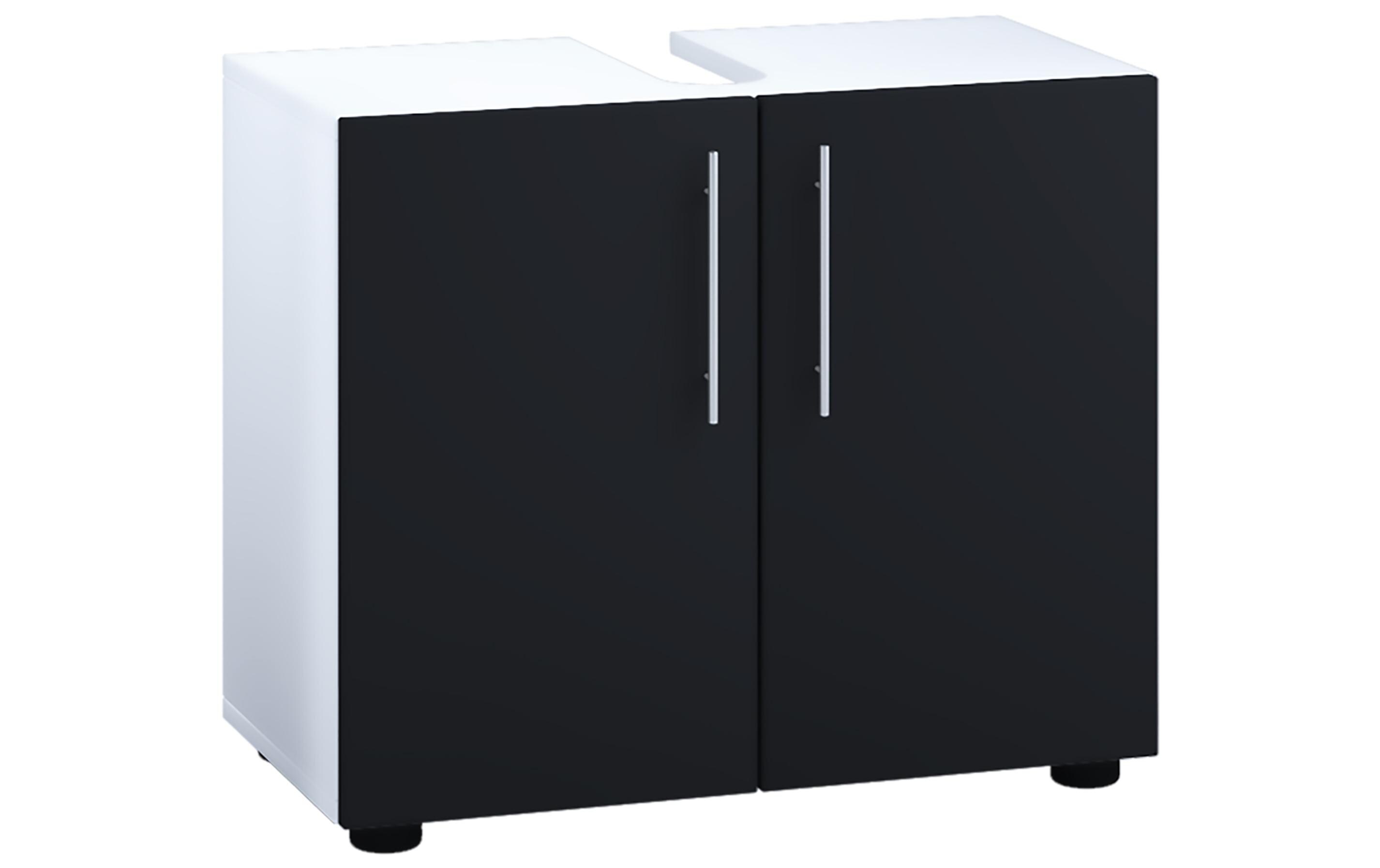 VCM Waschbeckenunterschrank Flandu II 60 x 51 cm, Weiss/Schwarz VCM Waschbeckenunterschrank Flandu II 60 x 51 cm, Weiss/Schwarz