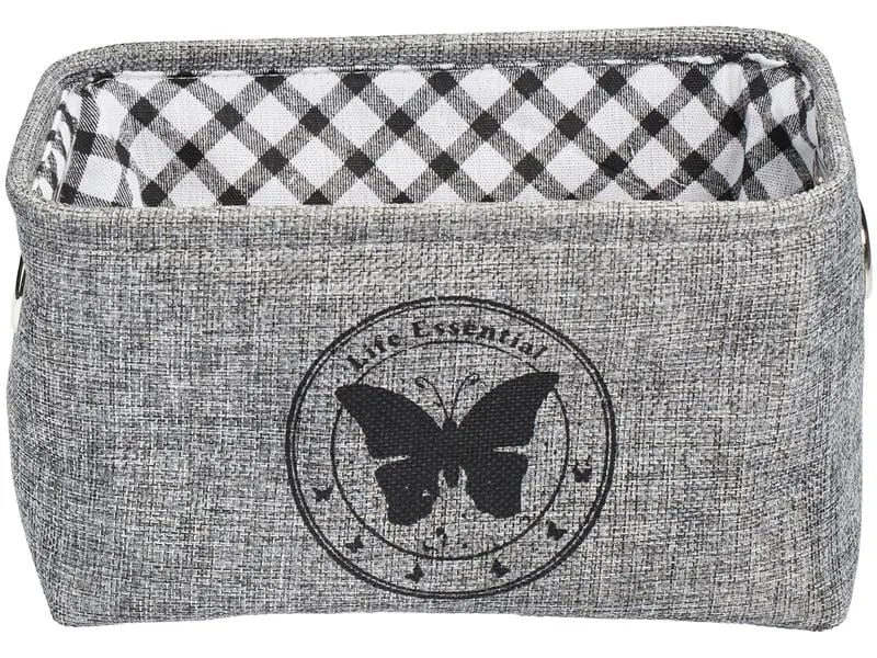 diaqua® Aufbewahrungskorb Butterfly 28 x 19 x 16 cm, Grau diaqua® Aufbewahrungskorb Butterfly 28 x 19 x 16 cm, Grau