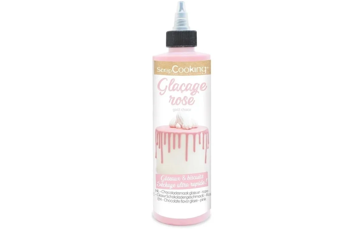 ScrapCooking Schokoladengeschmacksglasur Drip Cake Rosa 130 g Rosa