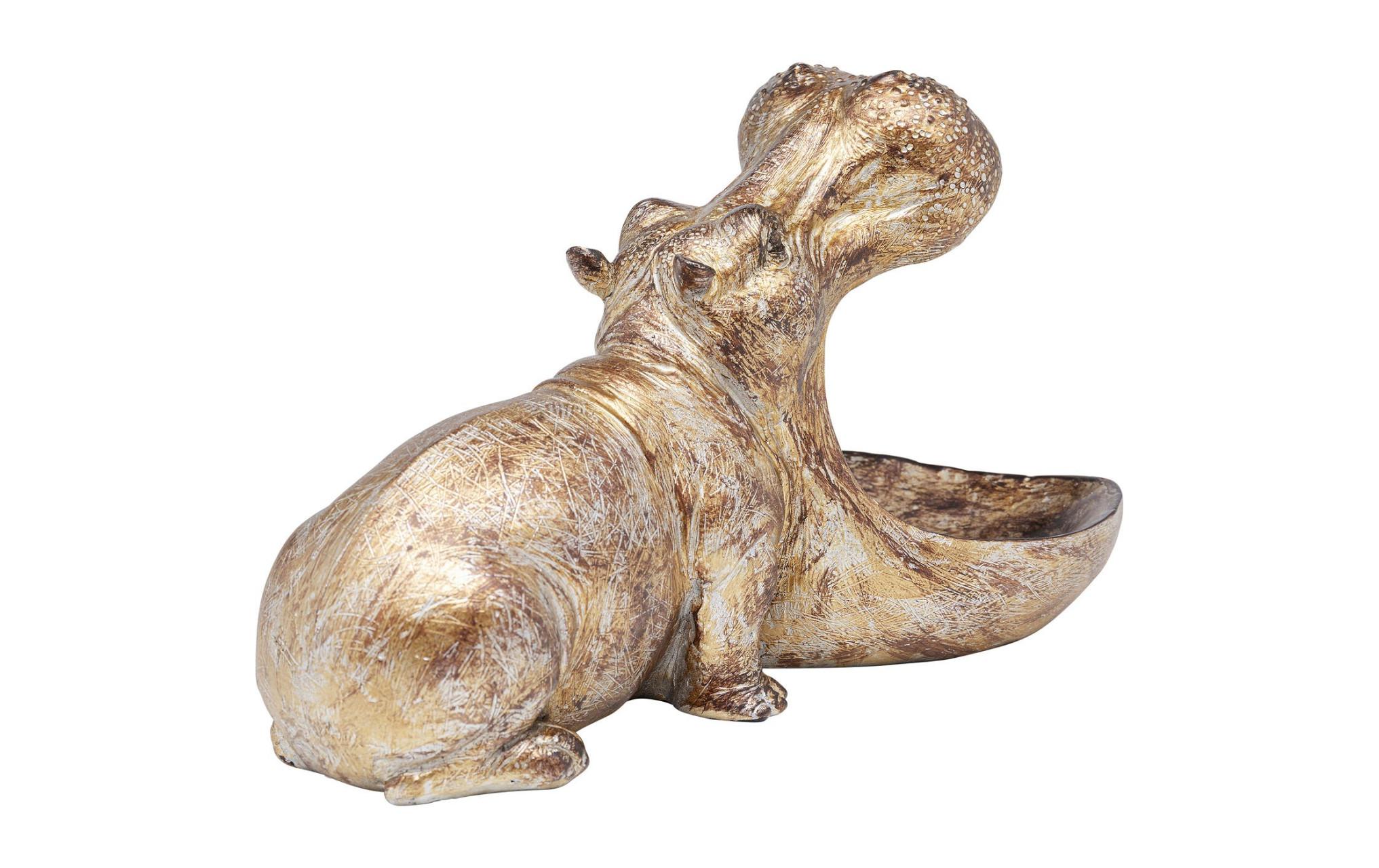 Kare Dekofigur Hungry Hippo Gold