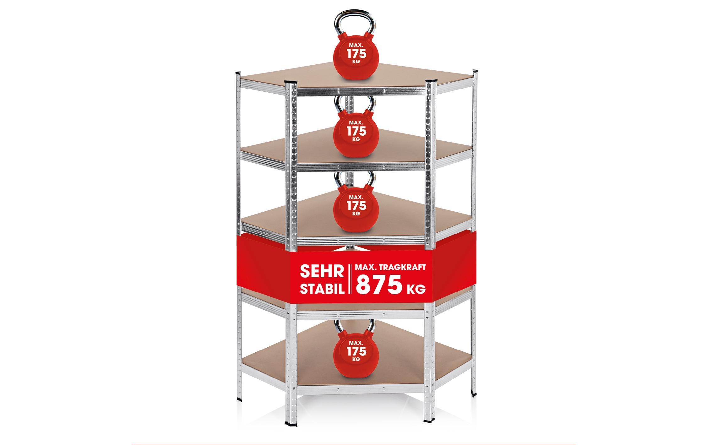 EASYmaxx Schwerlastregal 180 x 90 x 90 cm EASYmaxx Schwerlastregal 180 x 90 x 90 cm