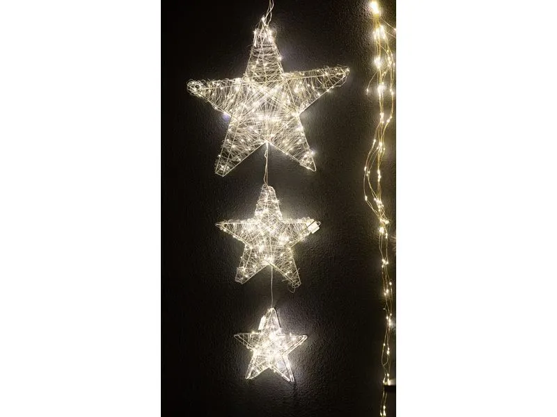 Dameco LED-Figur Stern, 180 LEDs, 8 x 58 cm, Silber Dameco LED-Figur Stern, 180 LEDs, 8 x 58 cm, Silber