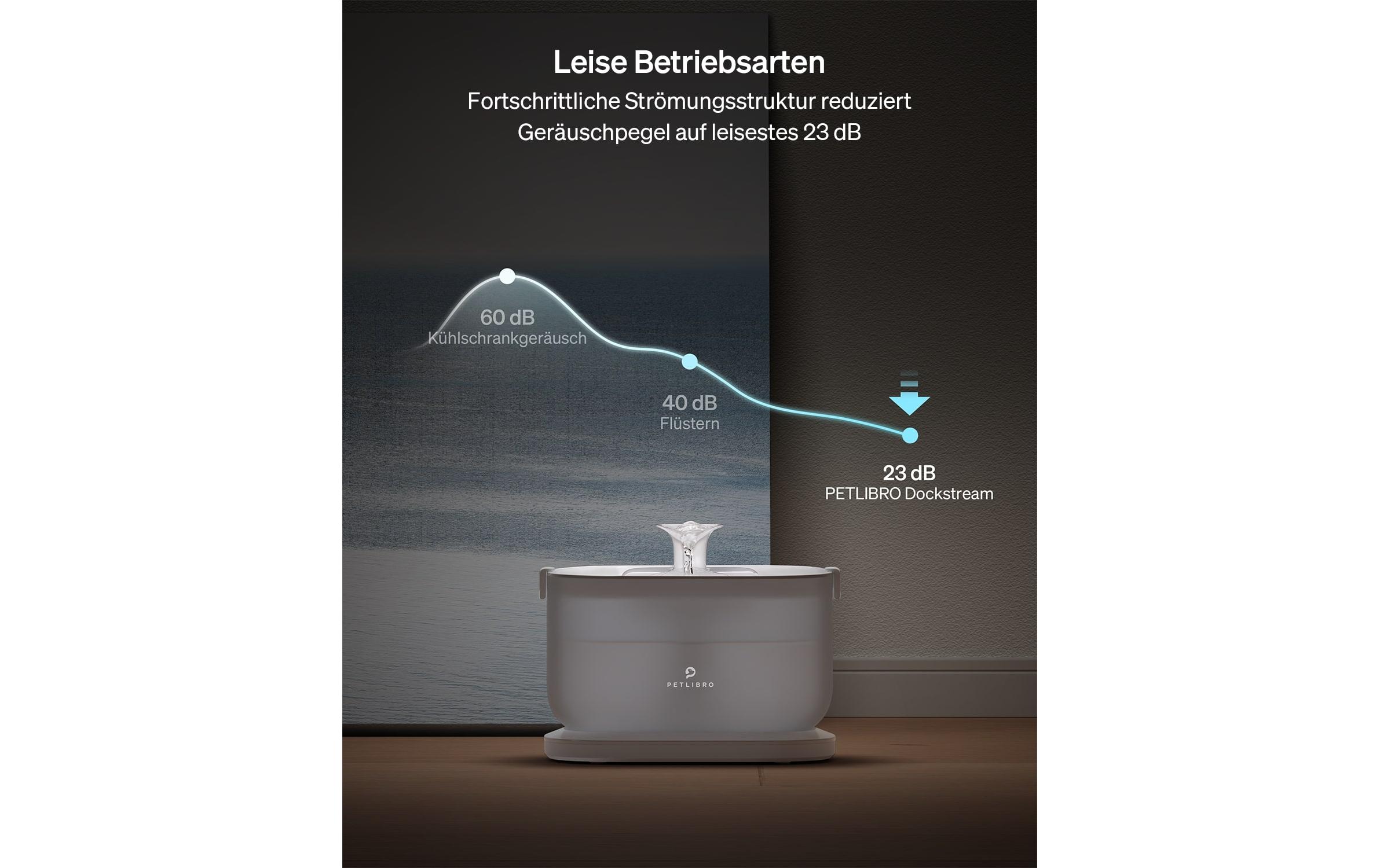 Petlibro Dockstream kabellose Wasserfontäne Weiss