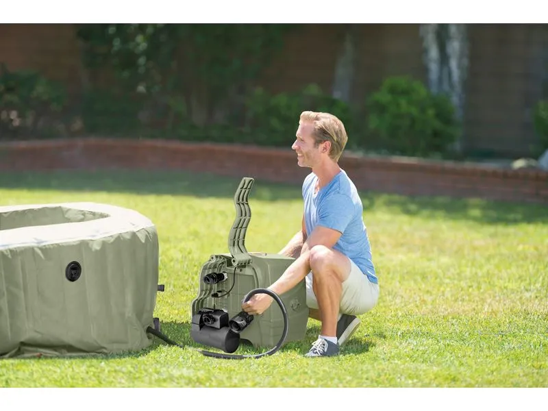Intex 6-Personen Olive Grün Round Bubble Spa Set Ø 216