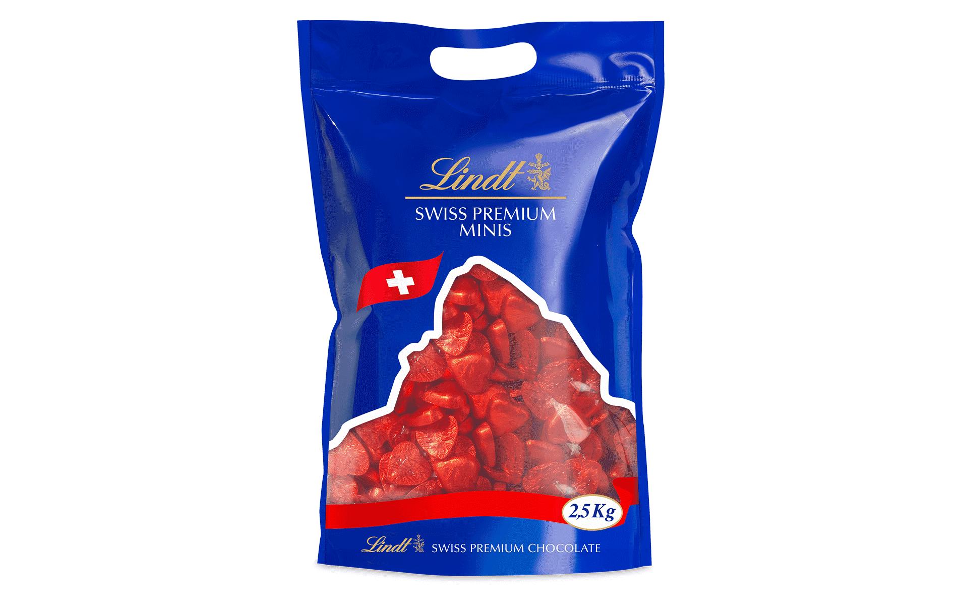Lindt Schokolade Herzen Milch Rot 2.5 kg