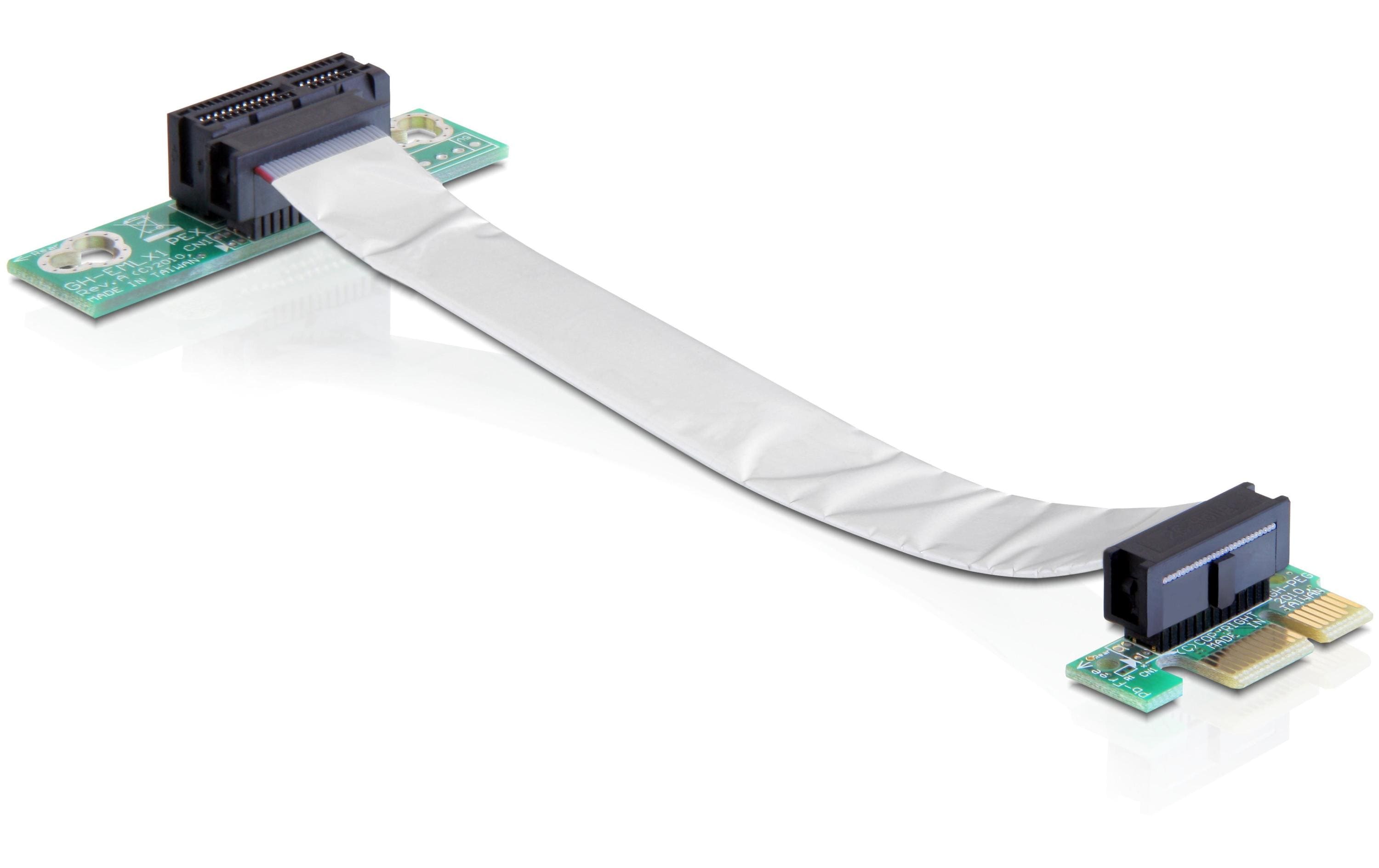 Delock PCI-E Riser Karte x1 auf x1, 13 cm Kabel