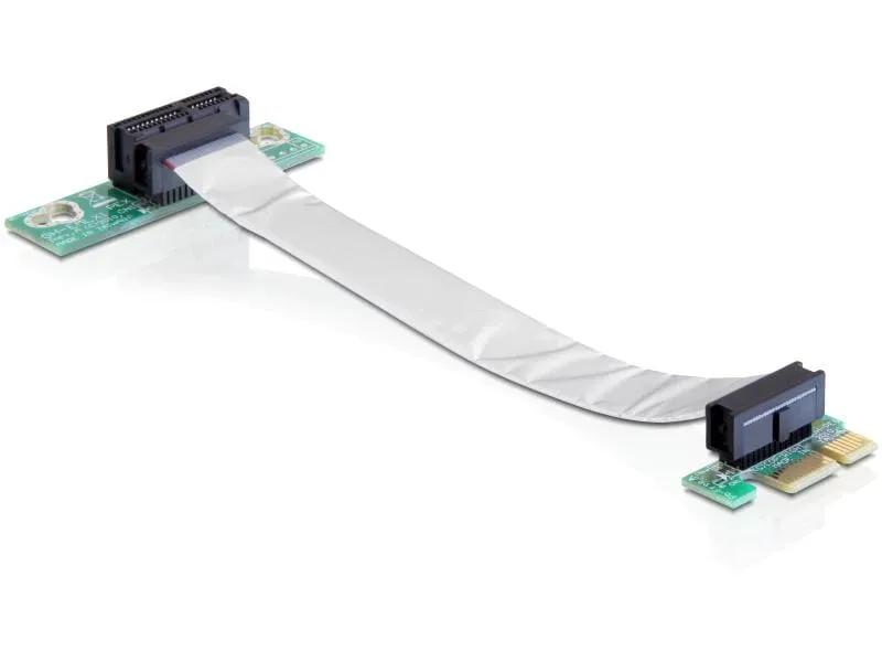 Delock PCI-E Riser Karte x1 auf x1, 13 cm Kabel Delock PCI-E Riser Karte x1 auf x1, 13 cm Kabel