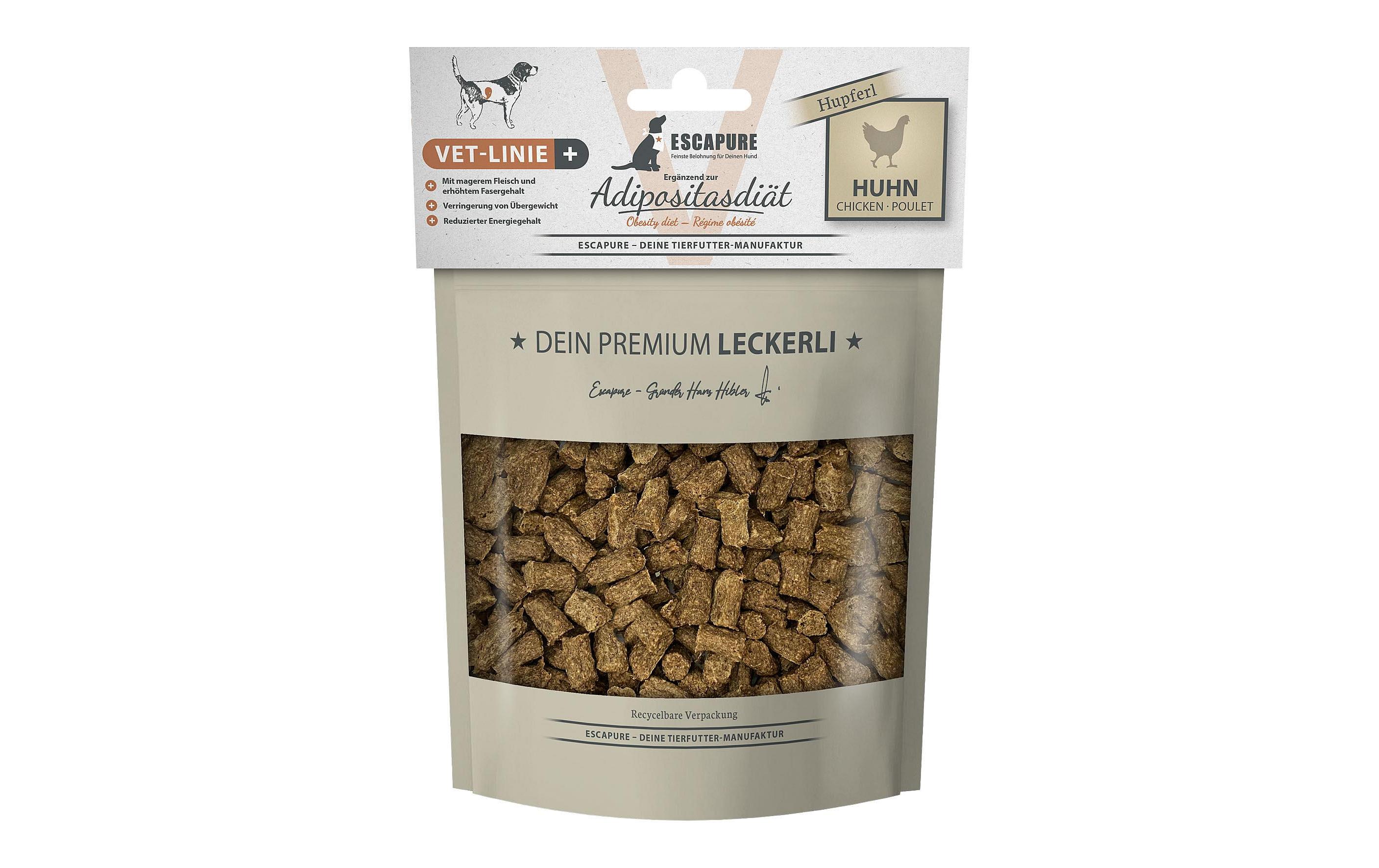Escapure VET-Linie Trockenfutter Adipositas Hupferl Hähnchen 0.15 kg