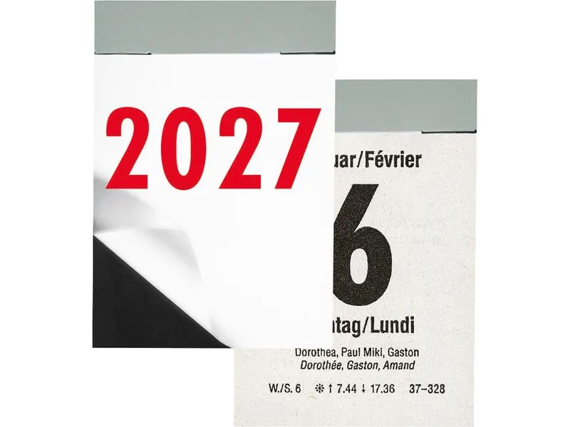 Biella Abreisskalender Tag Papier weiss matt 4 x 5.9 cm Biella Abreisskalender Tag Papier weiss matt 4 x 5.9 cm