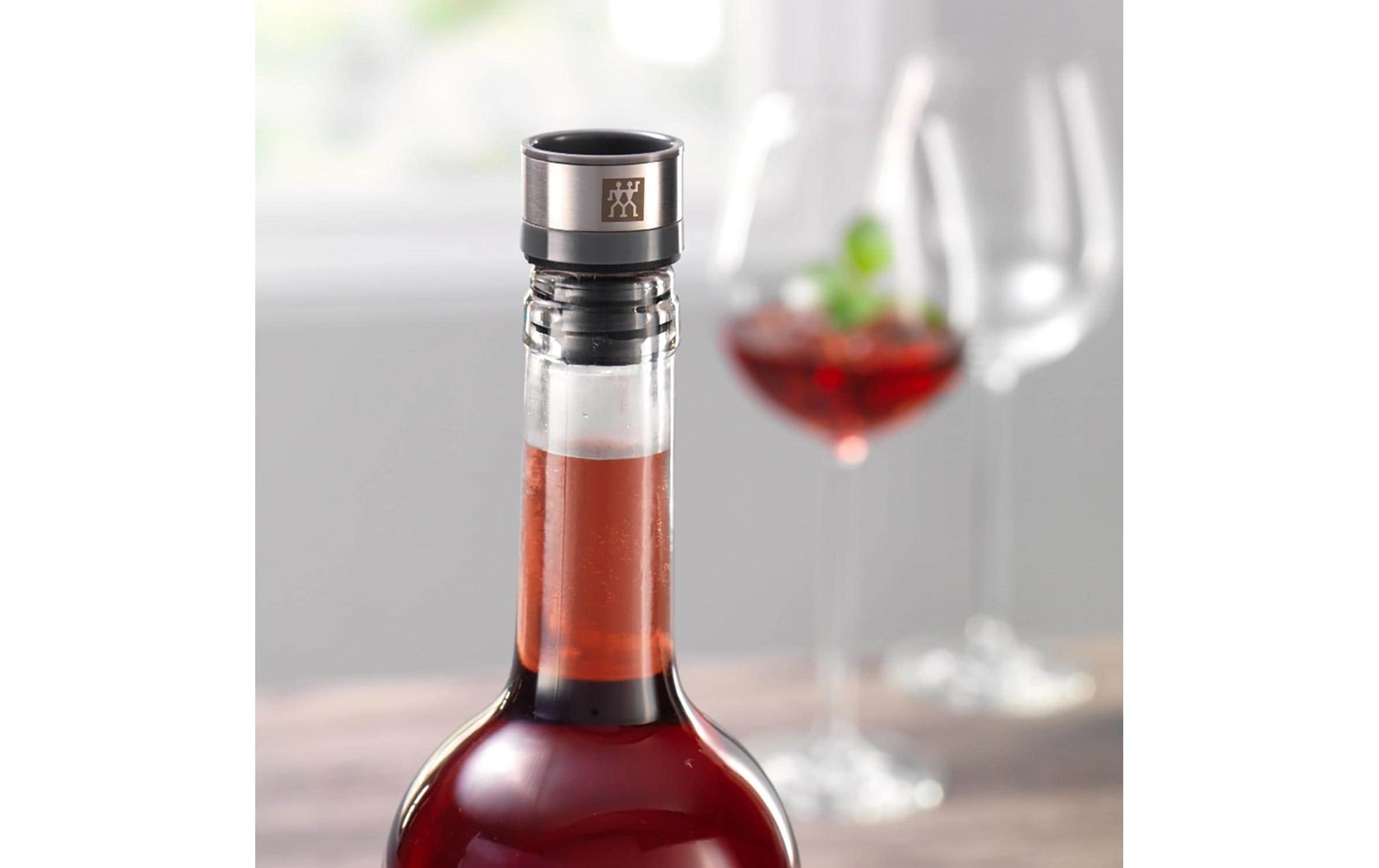 Zwilling Weinflaschenverschluss Vakuum 3-teilig, 3 x 3 x 4 cm, Grau