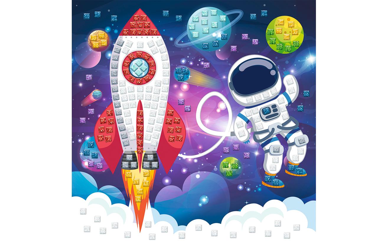 URSUS Moosgummi-Set Glitter Astronaut, Mehrfarbig