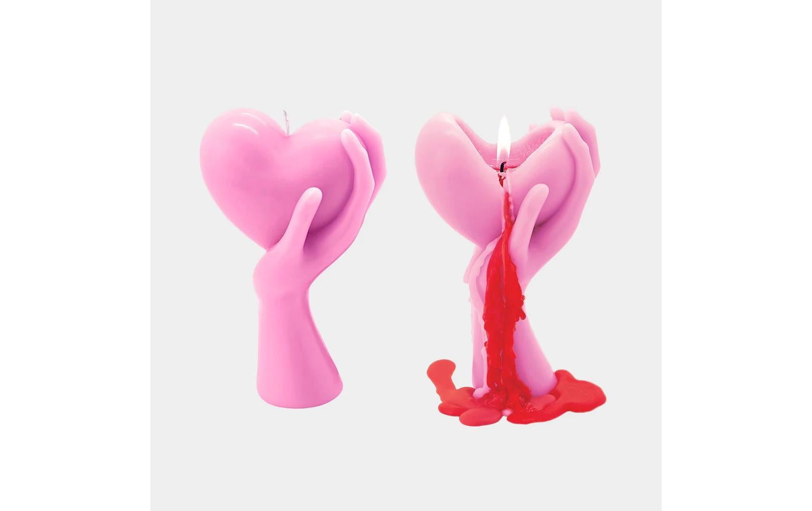 54Celsius Kerze Heart Burn 18.4 cm x 7.6 cm, Rosa