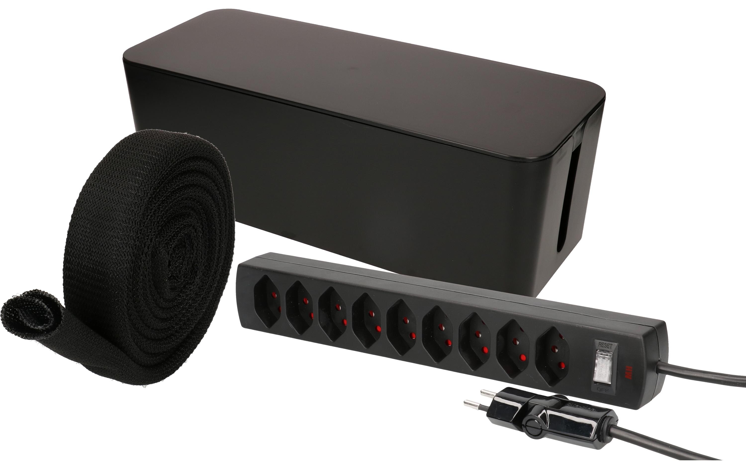 Max Hauri Kabelbox mit Steckerleiste 9x T13 Schwarz Max Hauri Kabelbox mit Steckerleiste 9x T13 Schwarz