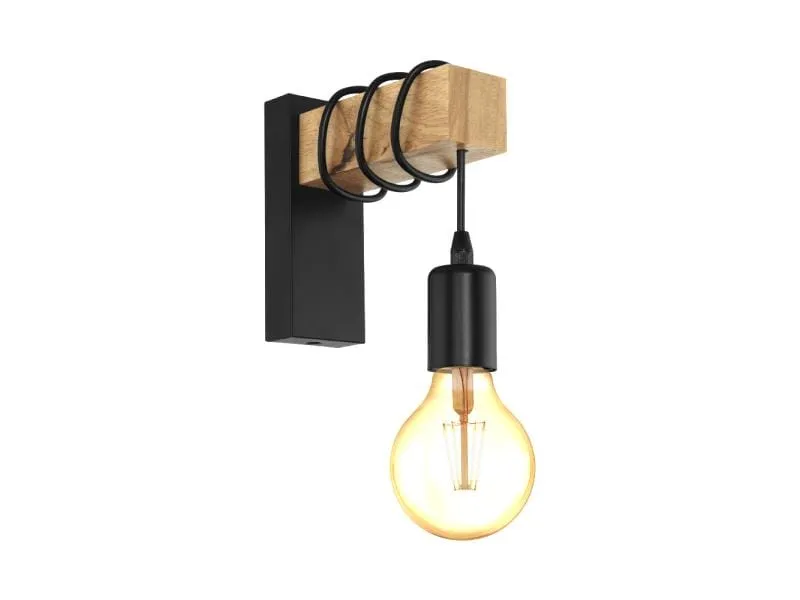 EGLO Leuchten Wandleuchte TOWNSHEND 1x E27 Schwarz EGLO Leuchten Wandleuchte TOWNSHEND 1x E27 Schwarz