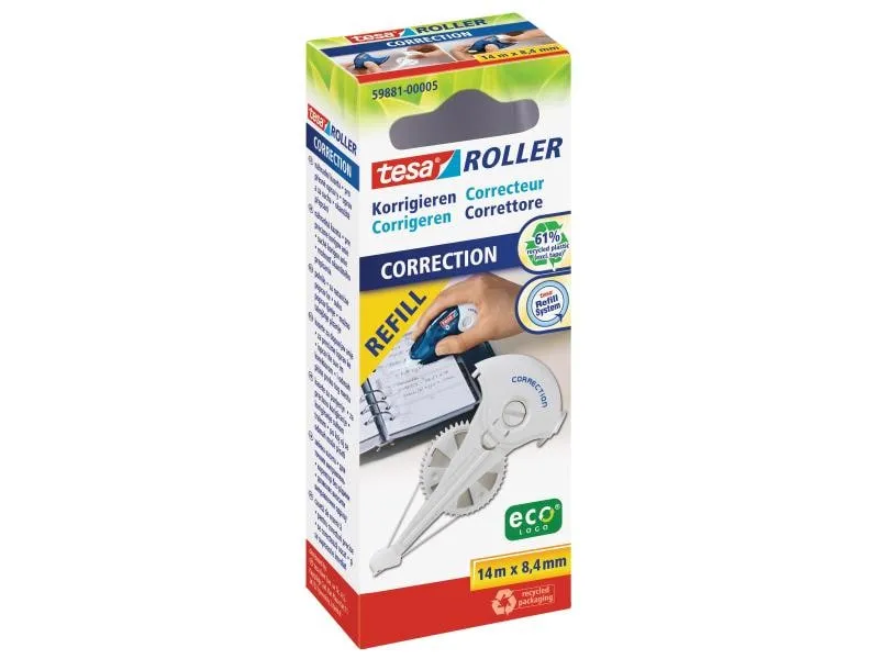 tesa Nachfüllkassette für Korrekturroller ecoLogo 8.4 mm tesa Nachfüllkassette für Korrekturroller ecoLogo 8.4 mm