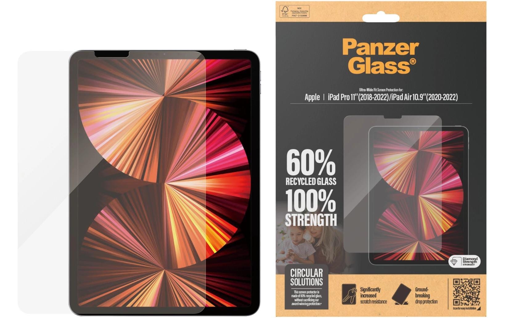 Panzerglass Ultra-Wide Fit iPad Air 10.9 (20-22) & Pro 11 (18-22) Panzerglass Ultra-Wide Fit iPad Air 10.9 (20-22) & Pro 11 (18-22)