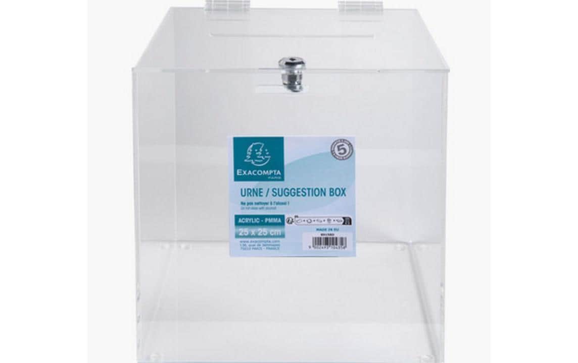 Exacompta Einwurf-Box transparent Kein
