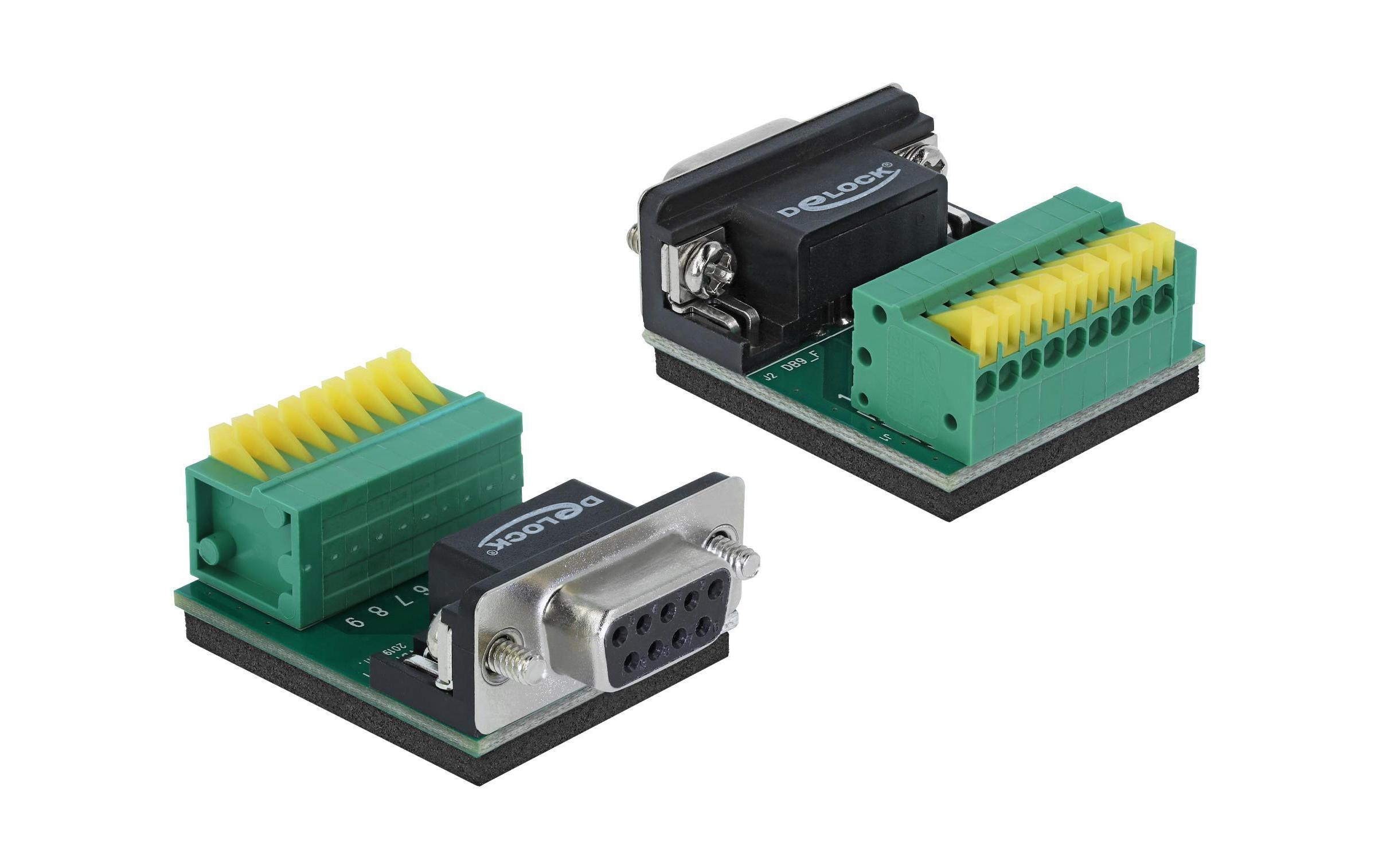 Delock Adapter Sub-D 9 Pin F Terminalblock 9 Pin 0 cm Delock Adapter Sub-D 9 Pin F Terminalblock 9 Pin 0 cm