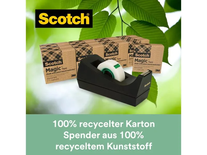 Scotch Tischabroller Magic 19 mm x 33 m, Schwarz Scotch Tischabroller Magic 19 mm x 33 m, Schwarz