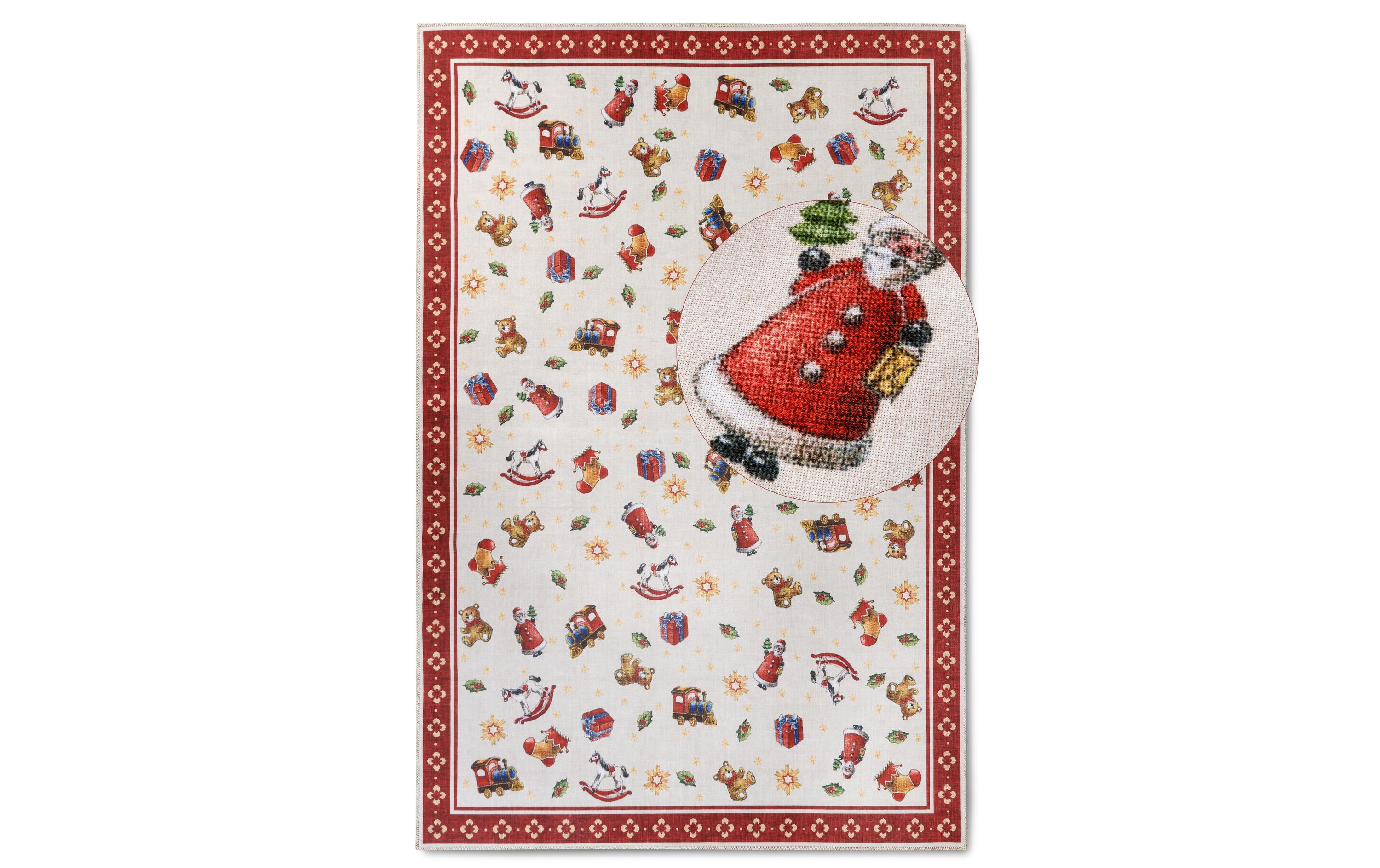 Villeroy & Boch Weihnachtsteppich Nostalgic 160 x 230 cm, Rot
