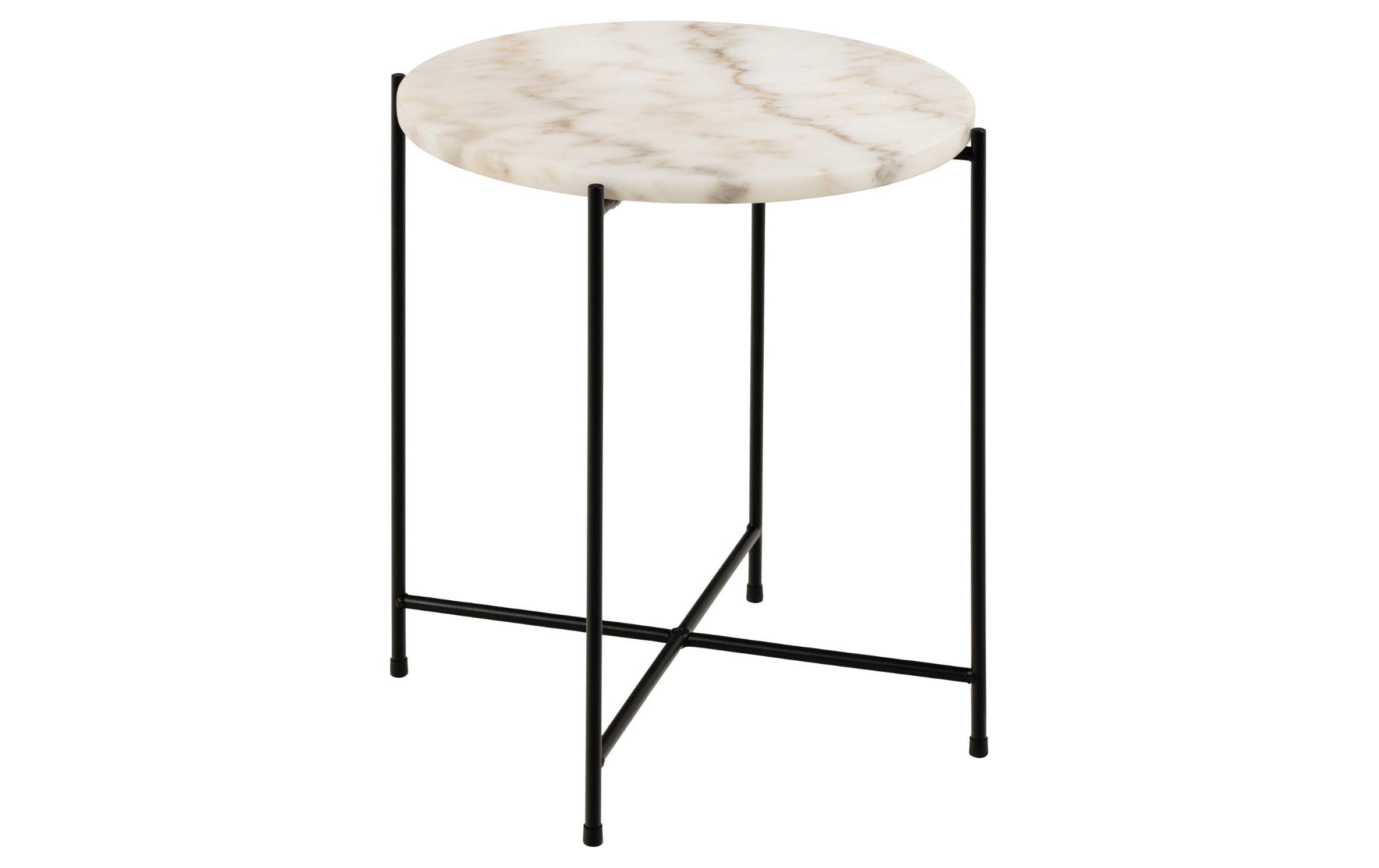 AC Design Couchtisch Avila Weiss, Ø 42 x 45 cm