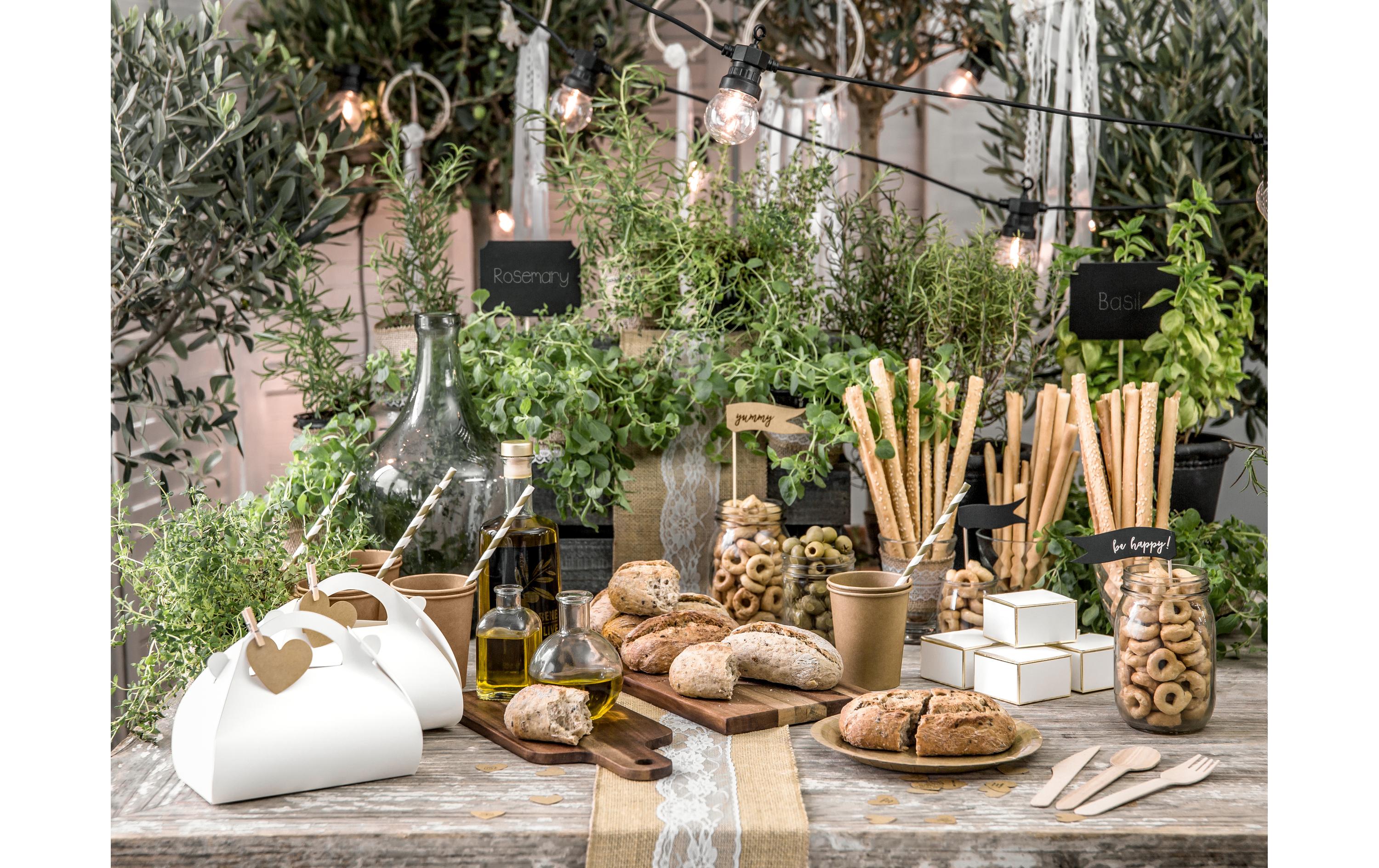 Partydeco Strohhalm 19.5 cm, 10 Stück, Gold/Weiss