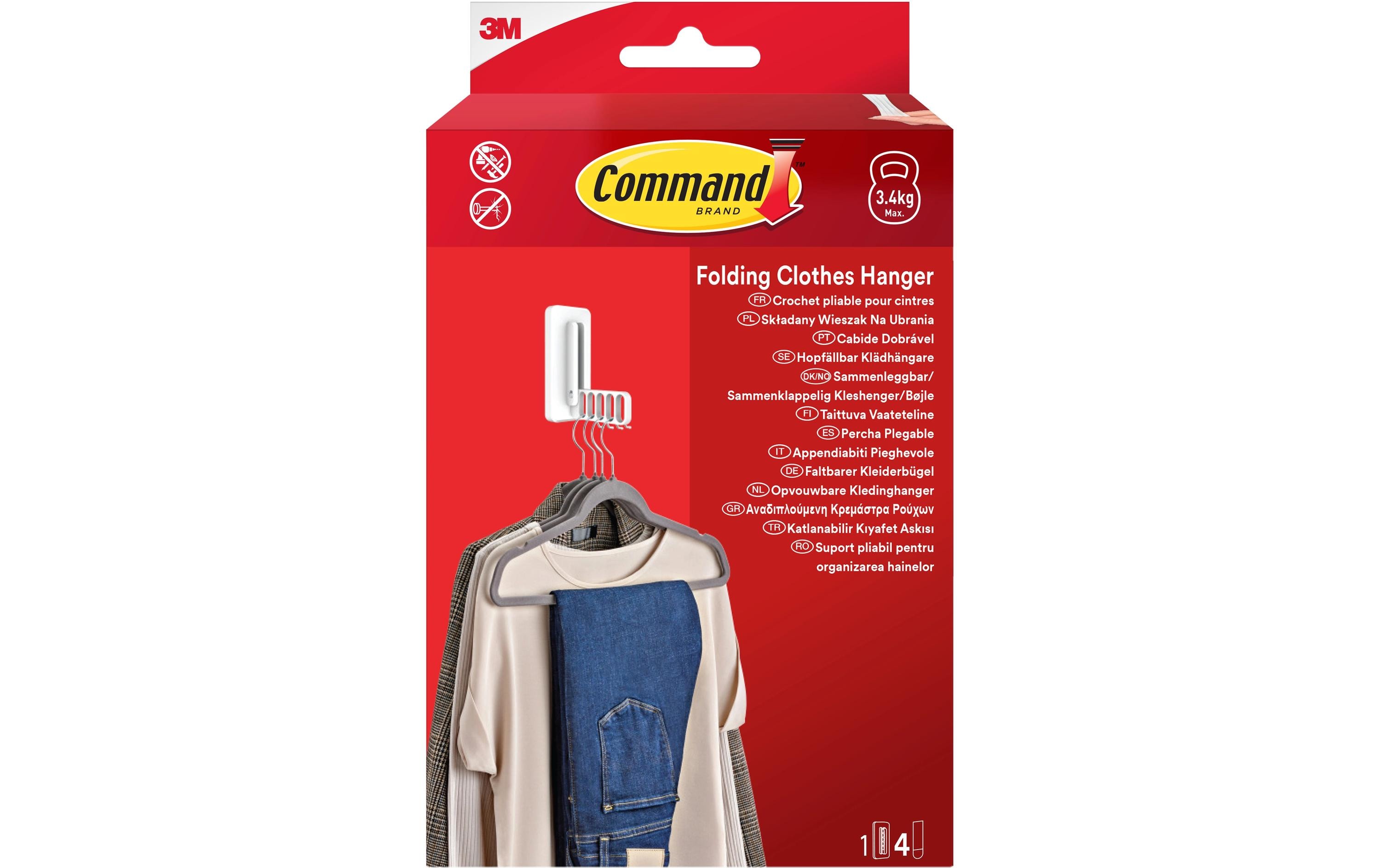 3M Klappbarer Kleiderbügel Grau