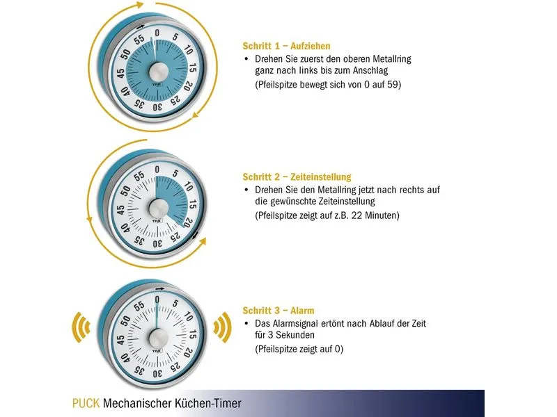 TFA Dostmann Küchentimer Puck Anthrazit