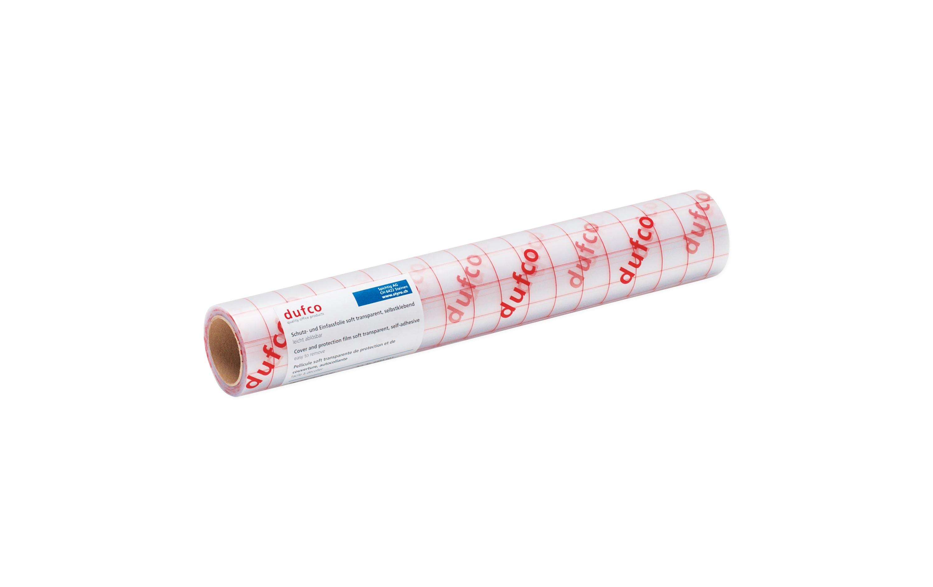 dufco Einbandfolie non permanent 35 x 500 cm, Transparent dufco Einbandfolie non permanent 35 x 500 cm, Transparent