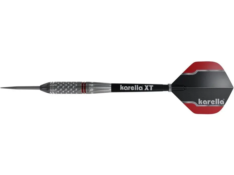 Karella Dartpfeile Steeldart Commander 23g, 3 Stück – Silber