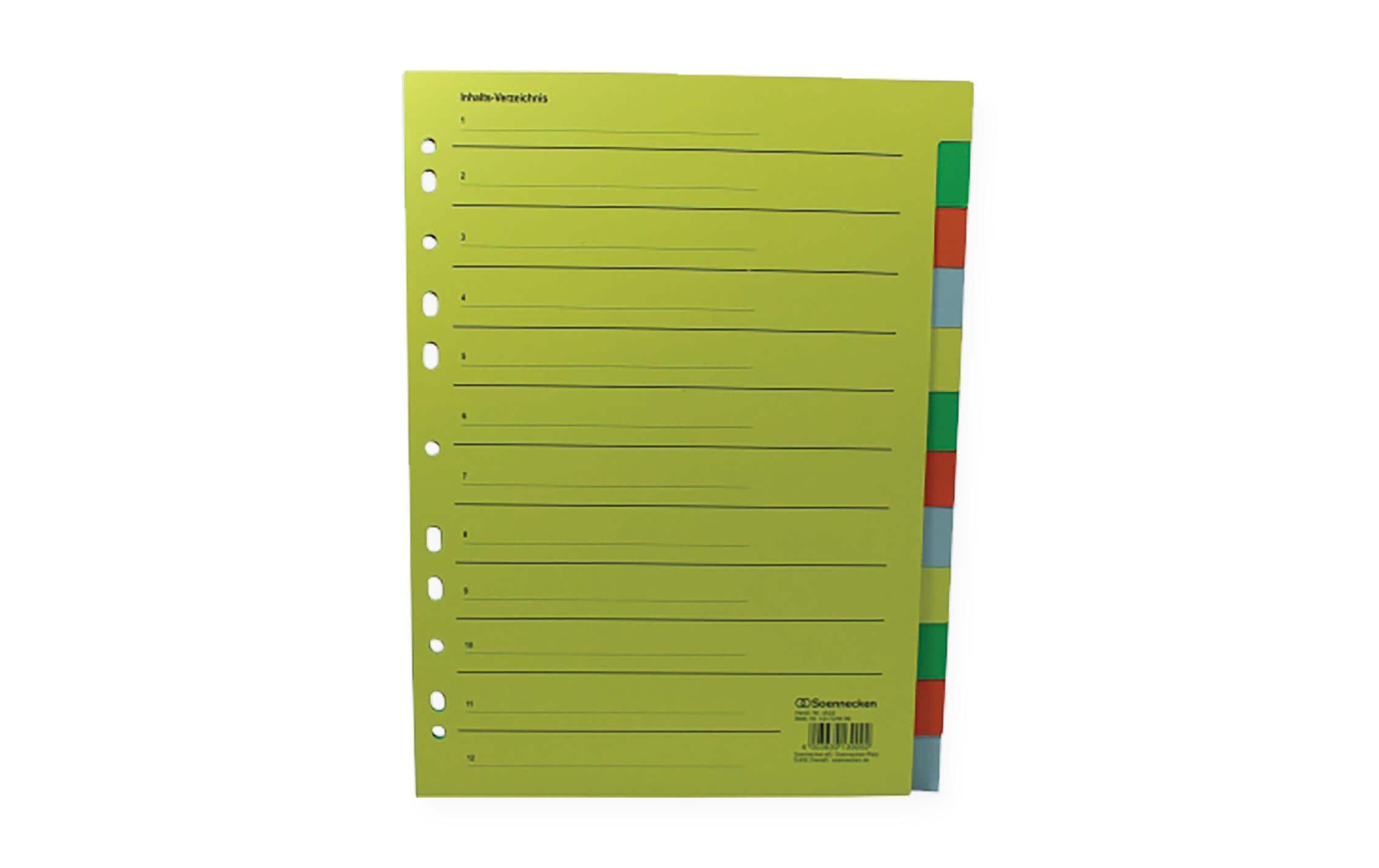 Soennecken Register RC, 1-12