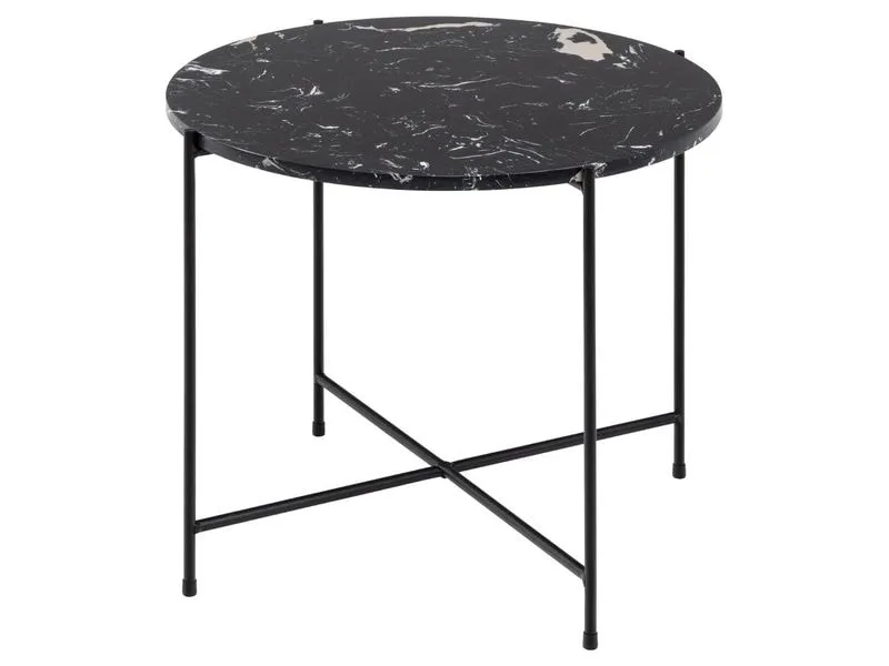 AC Design Couchtisch Avila Schwarz, Ø 52 x 40 cm
